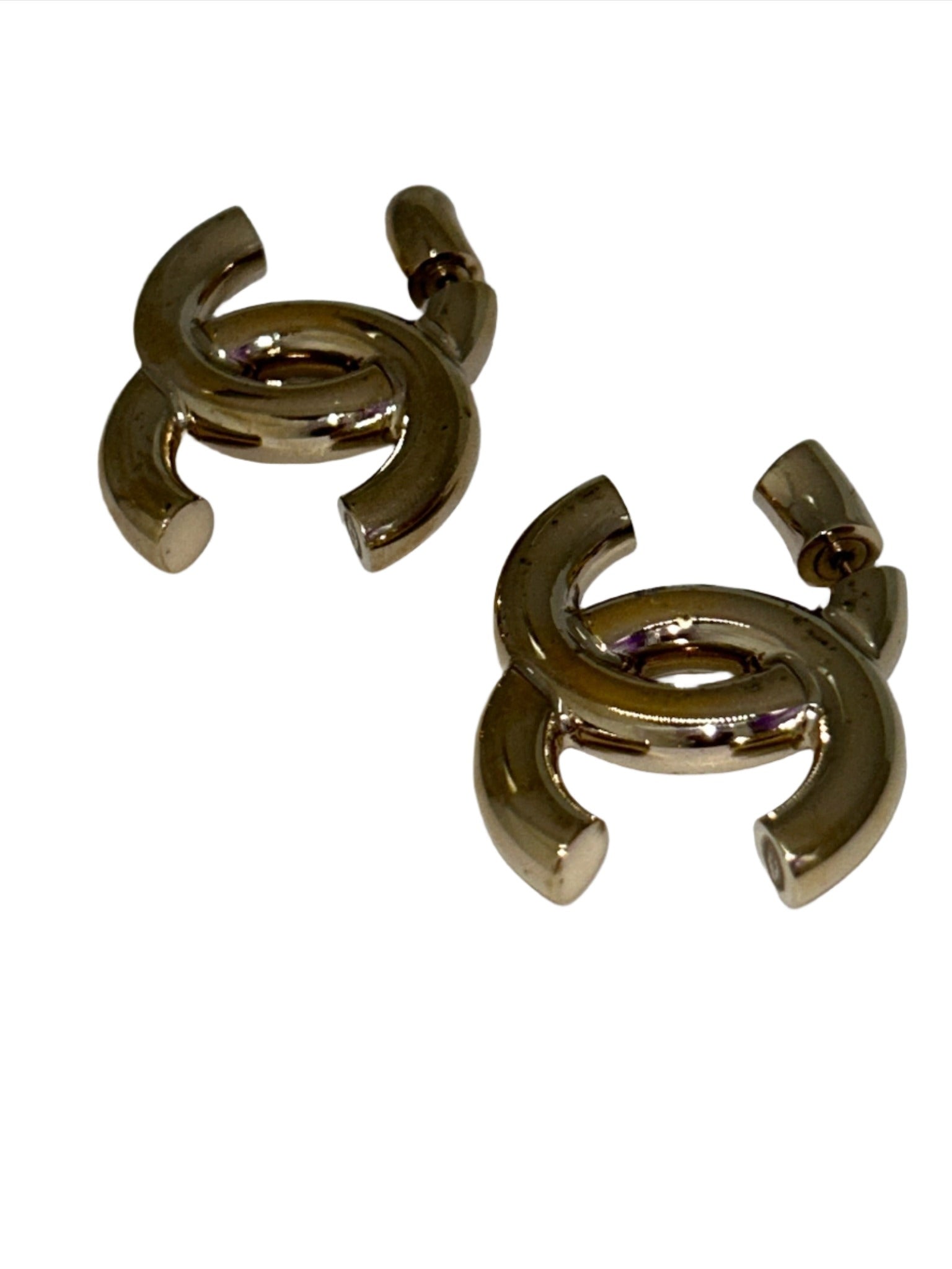 Chanel Gold CC Drop Earrings