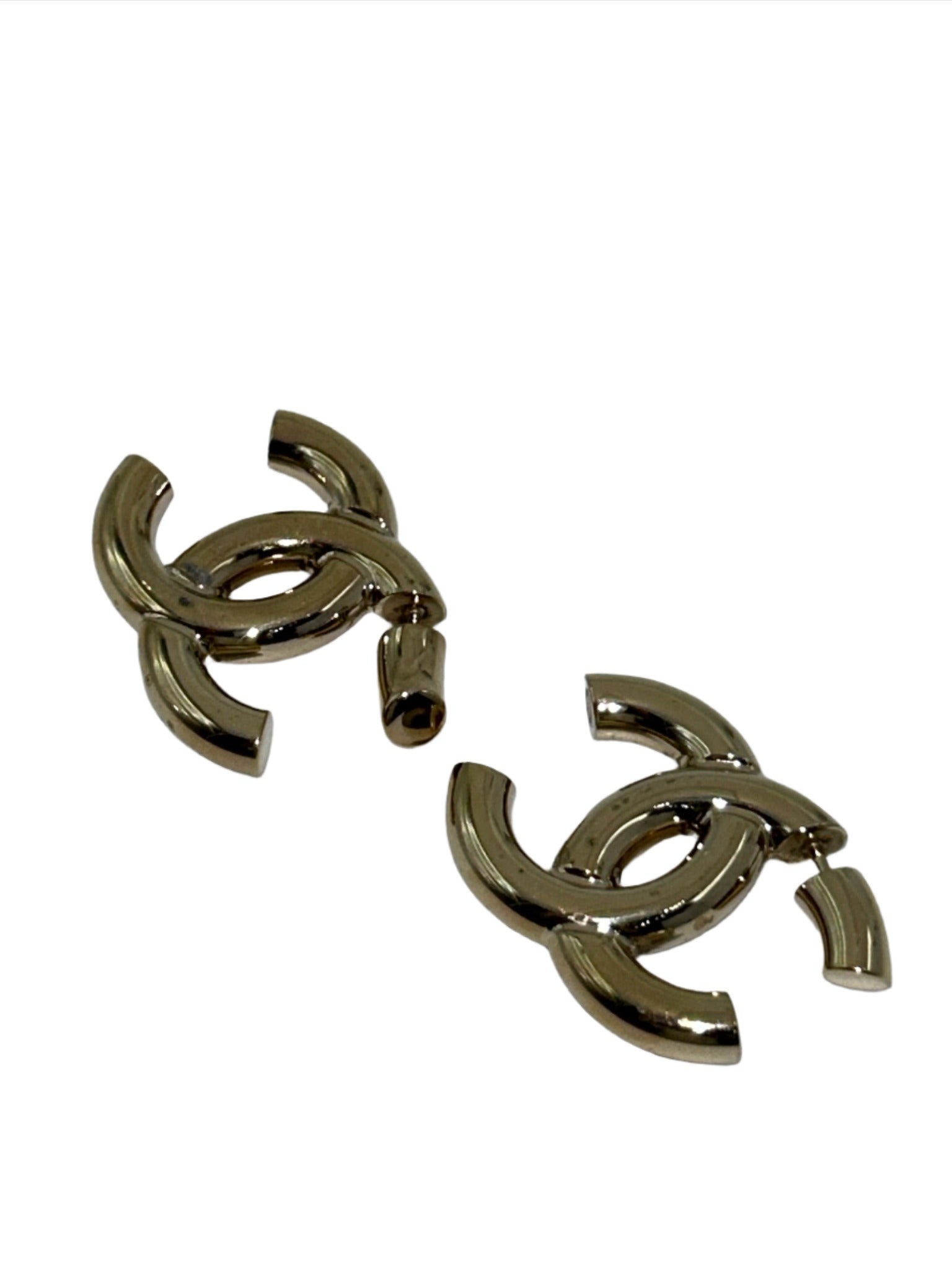 Chanel Gold CC Drop Earrings
