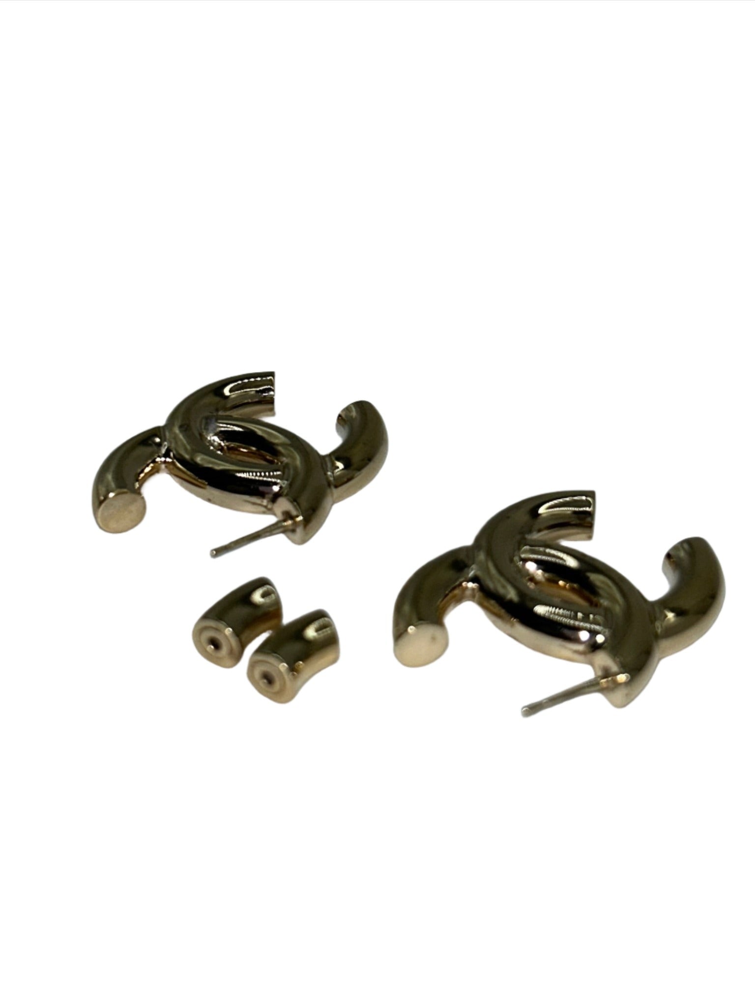 Chanel Gold CC Drop Earrings