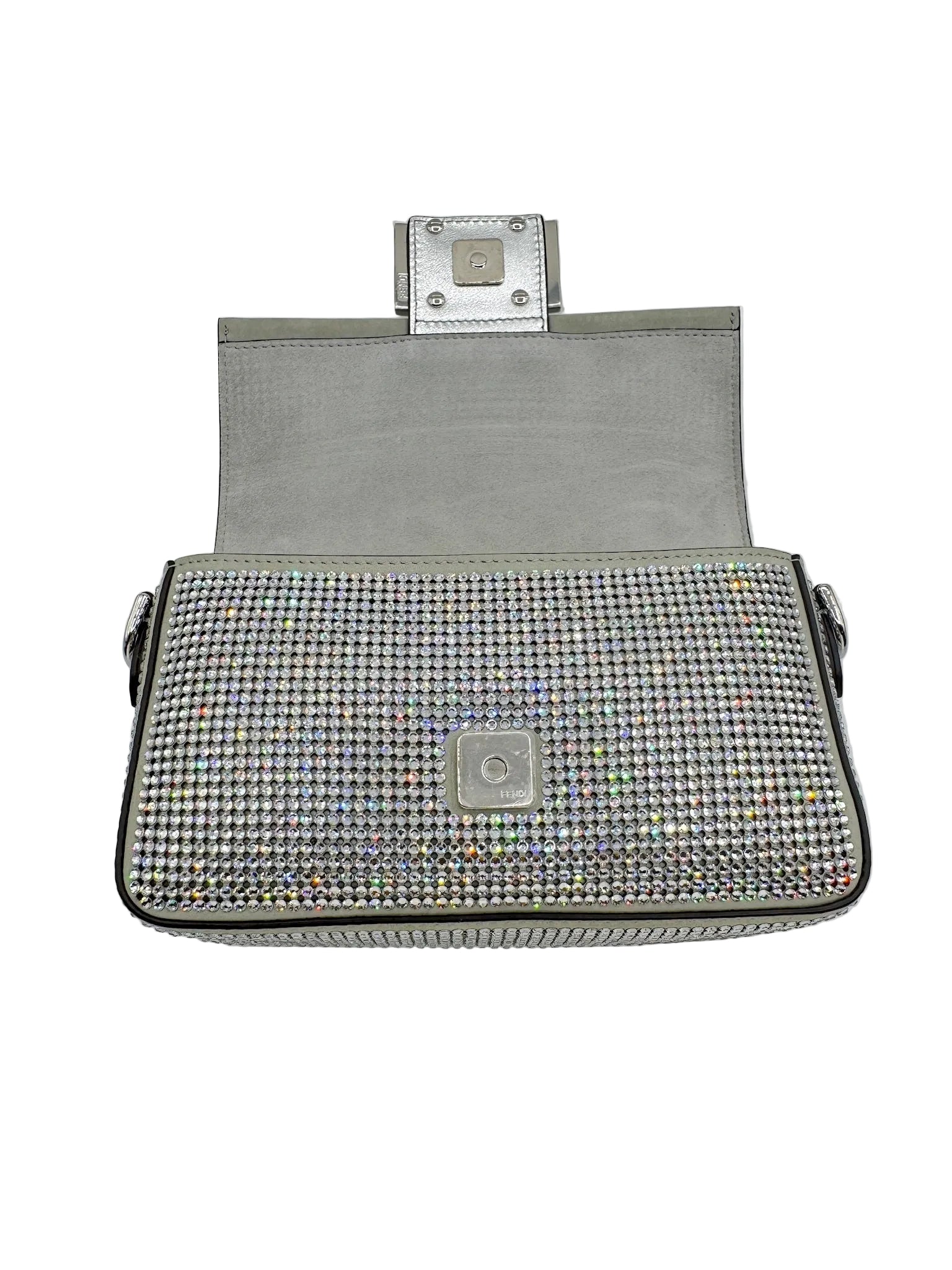 Fendi Mini Silver Crystals Baguette