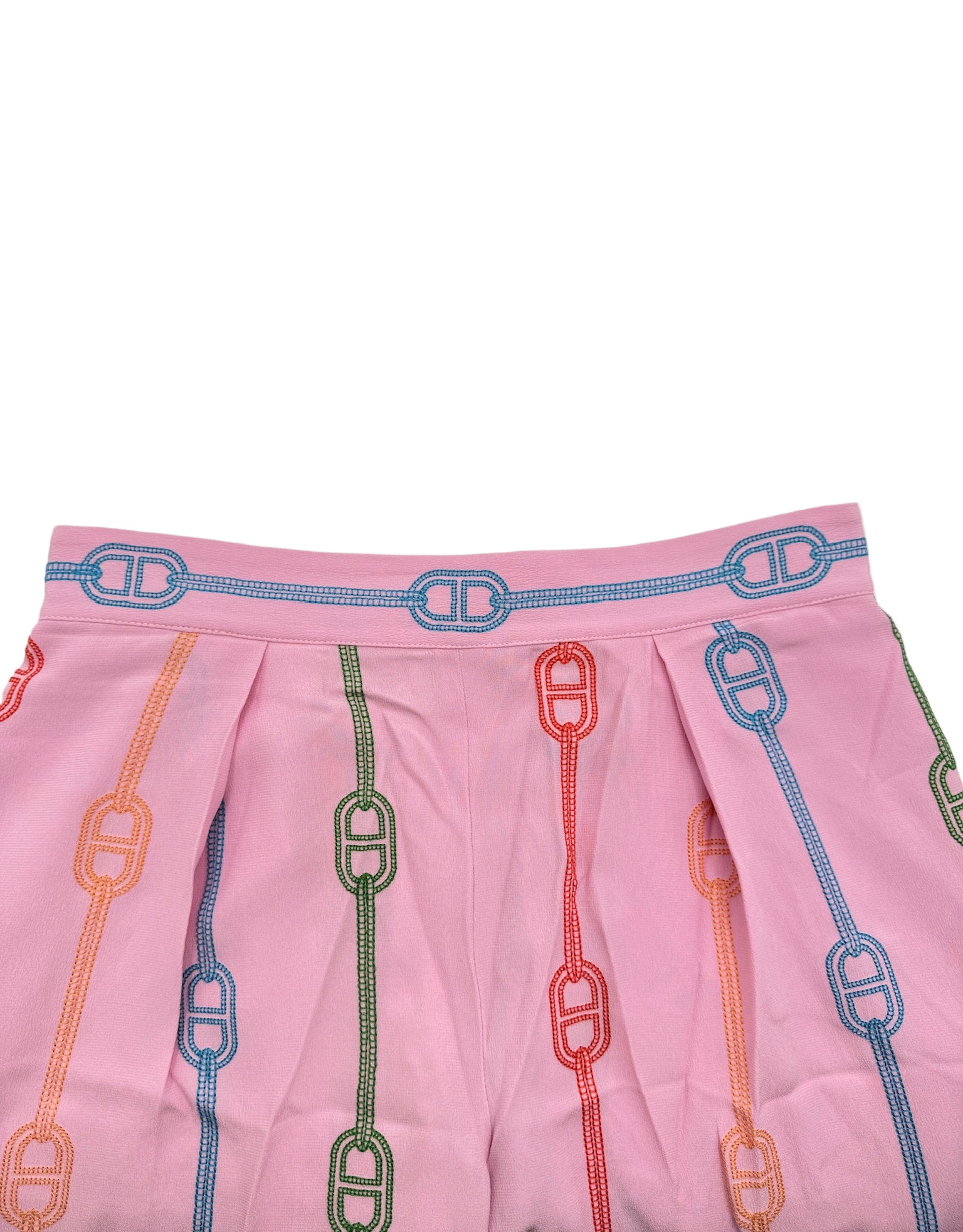 Hermès Pink Pajama Pants Rainbow Embroidery