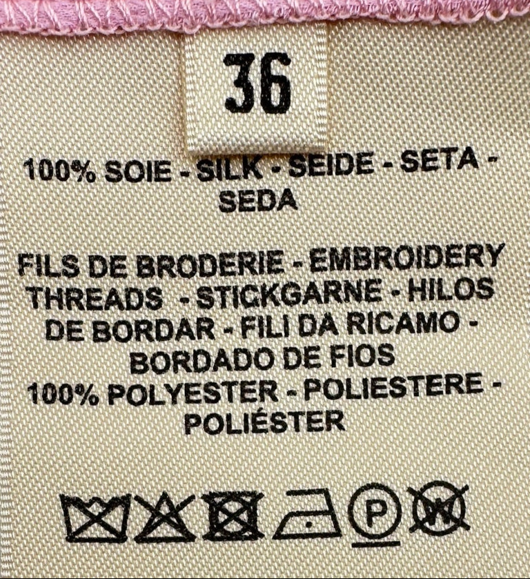 Hermès Pink Pajama Pants Rainbow Embroidery