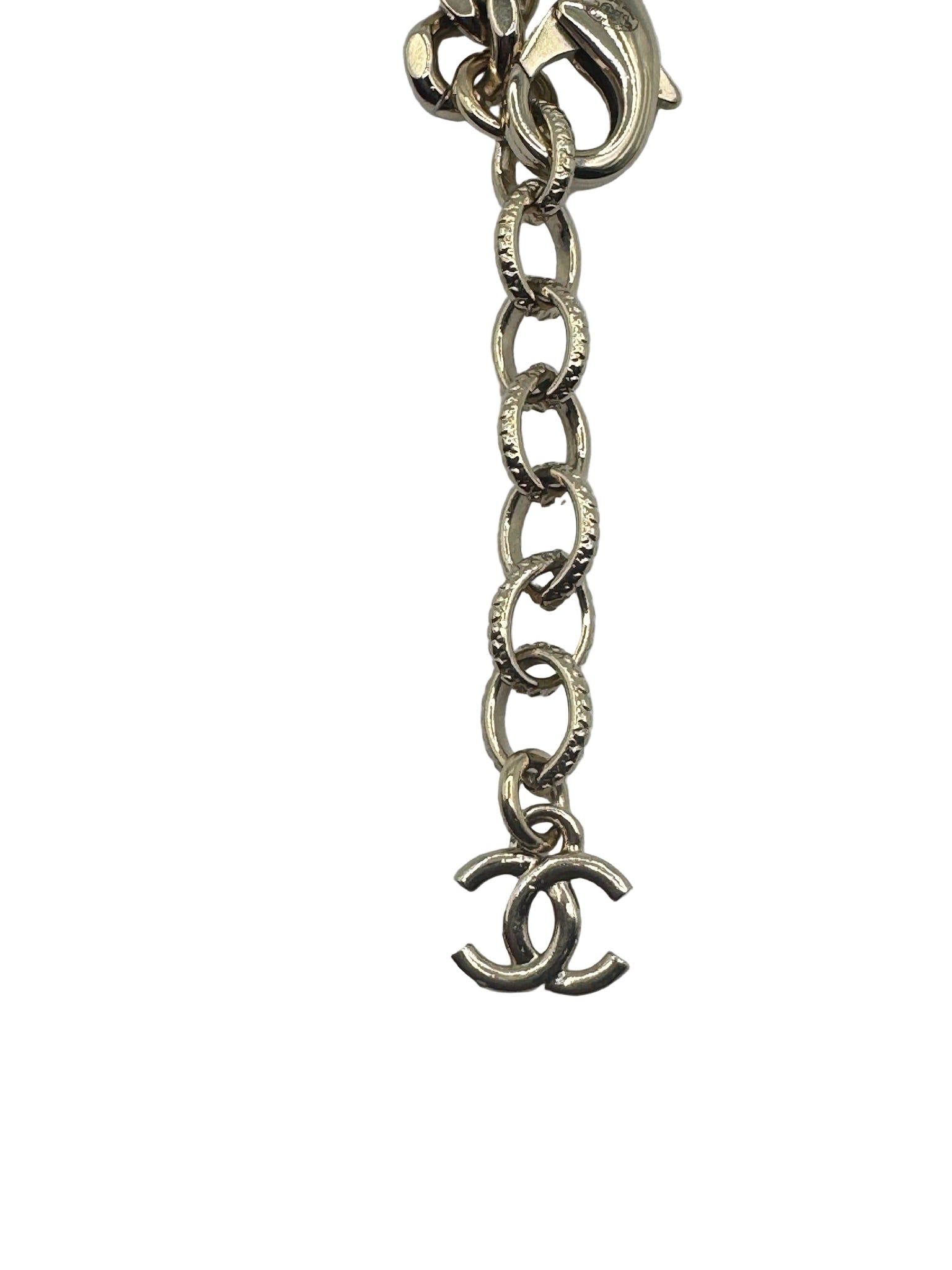 Chanel Black CC Lock Gold Necklace