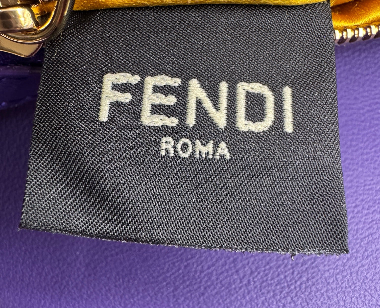 Fendi Purple Sequin Baguette