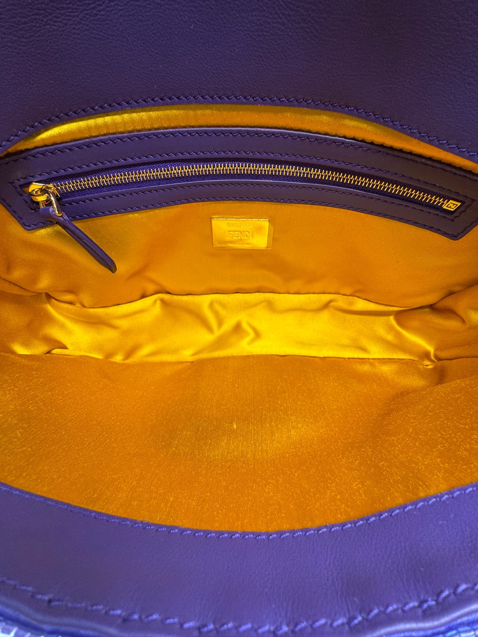 Fendi Purple Sequin Baguette