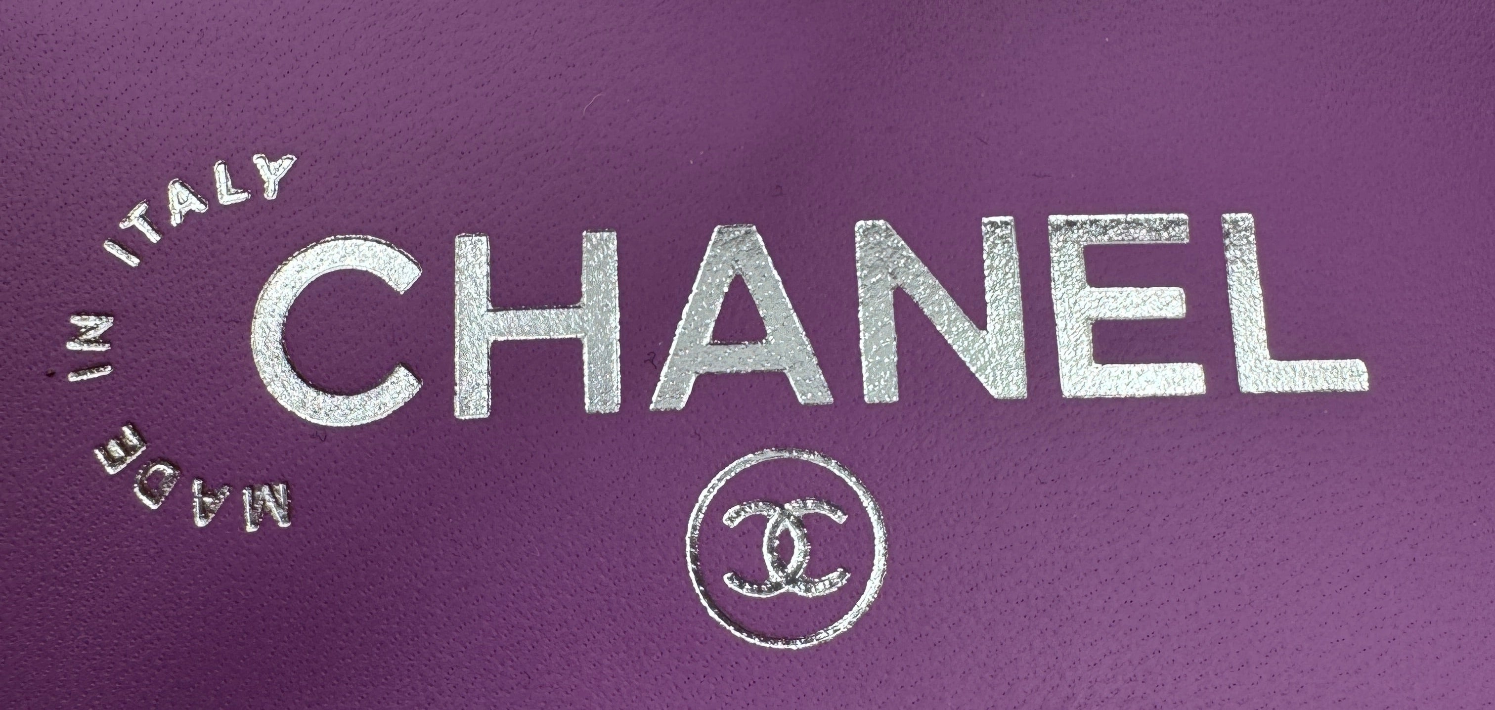 Chanel Purple Tweed Slingback Flats