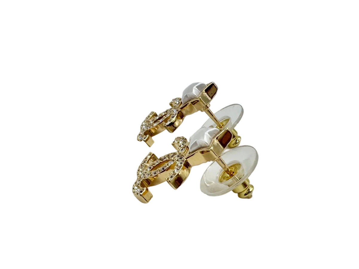 CHANEL Gold Star and CC Stud Earrings