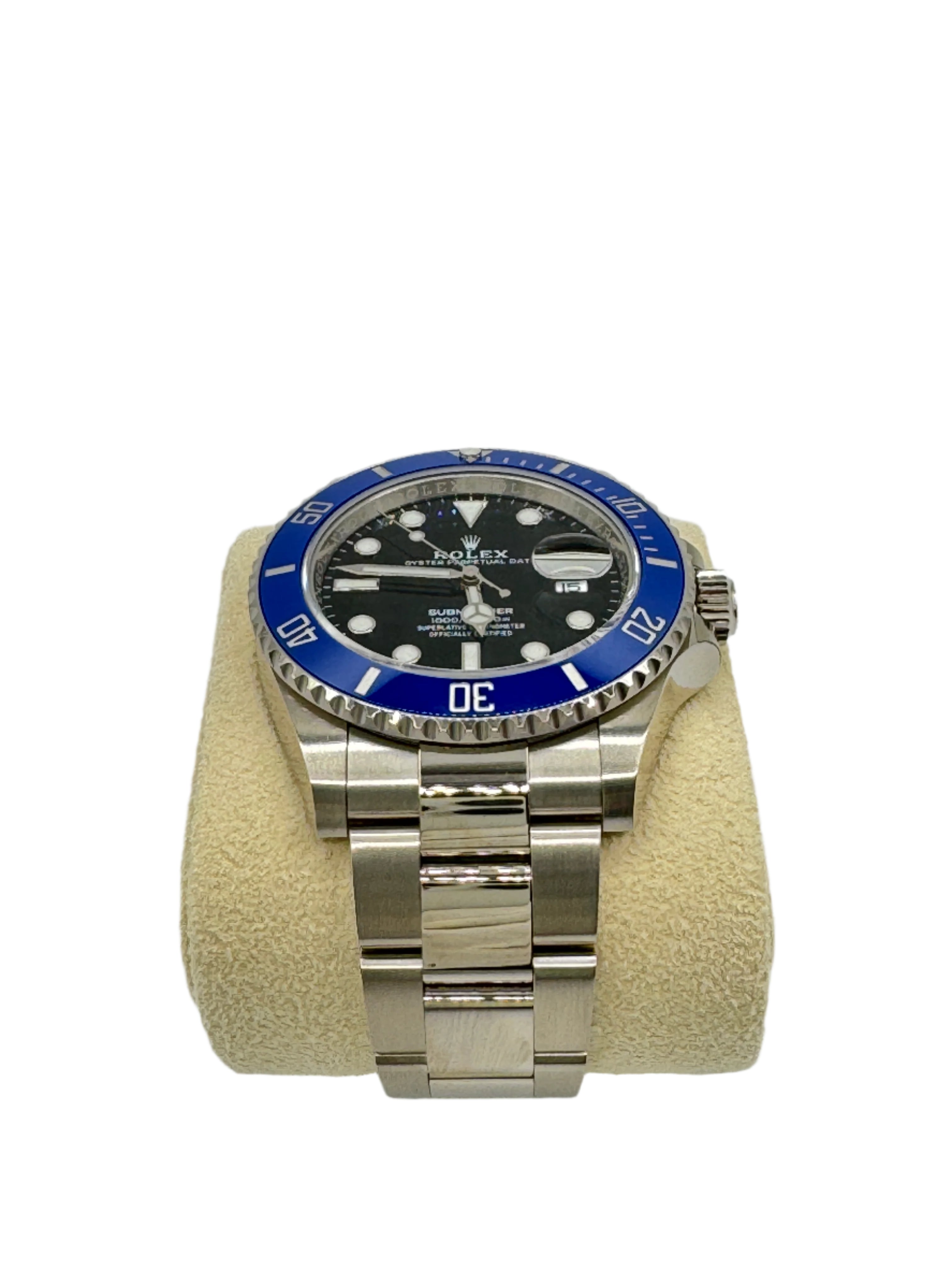 Rolex 41MM Submariner Date White Gold and Blue Ceramic Bezel and Black Dial