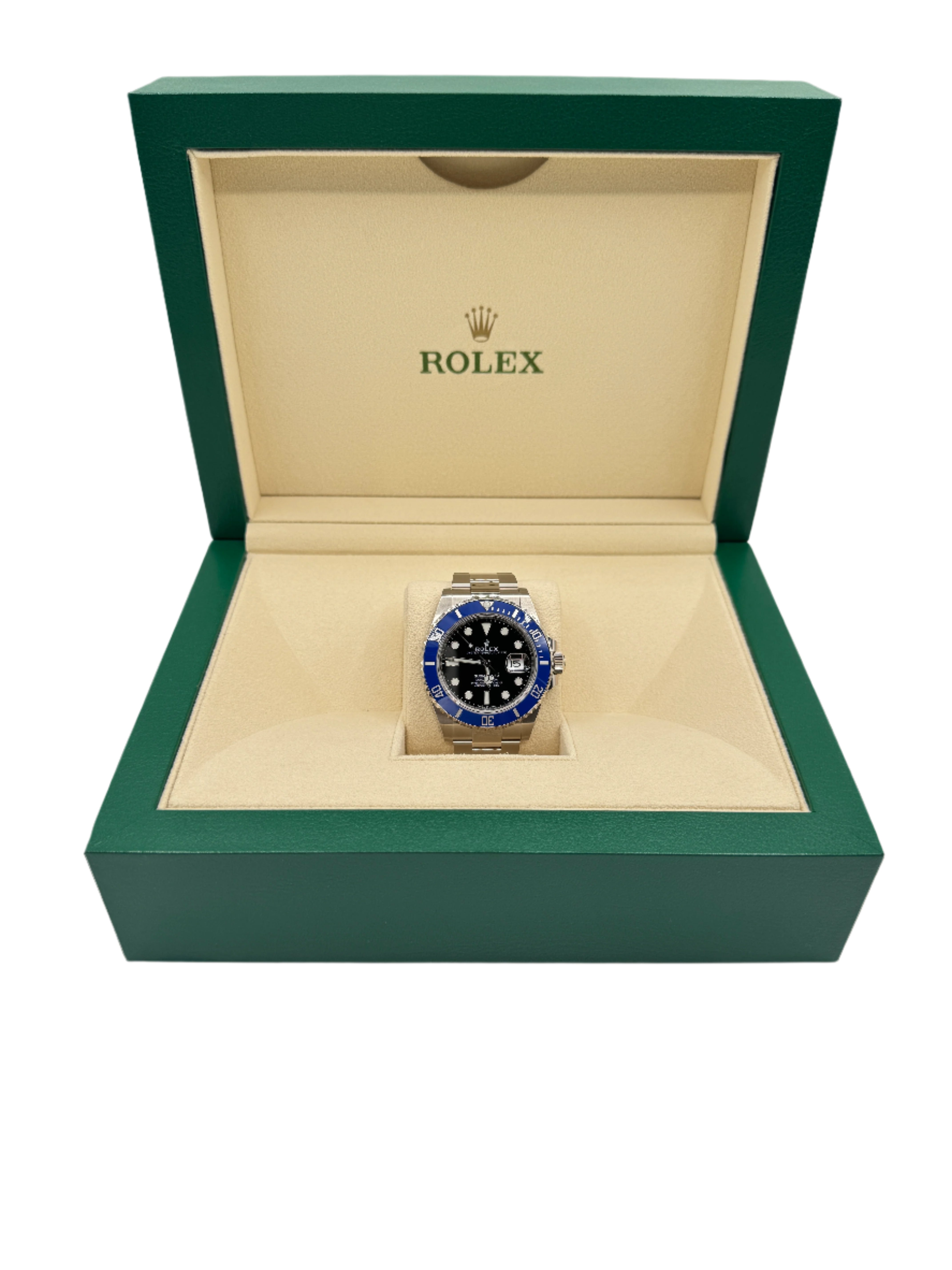 Rolex 41MM Submariner Date White Gold and Blue Ceramic Bezel and Black Dial