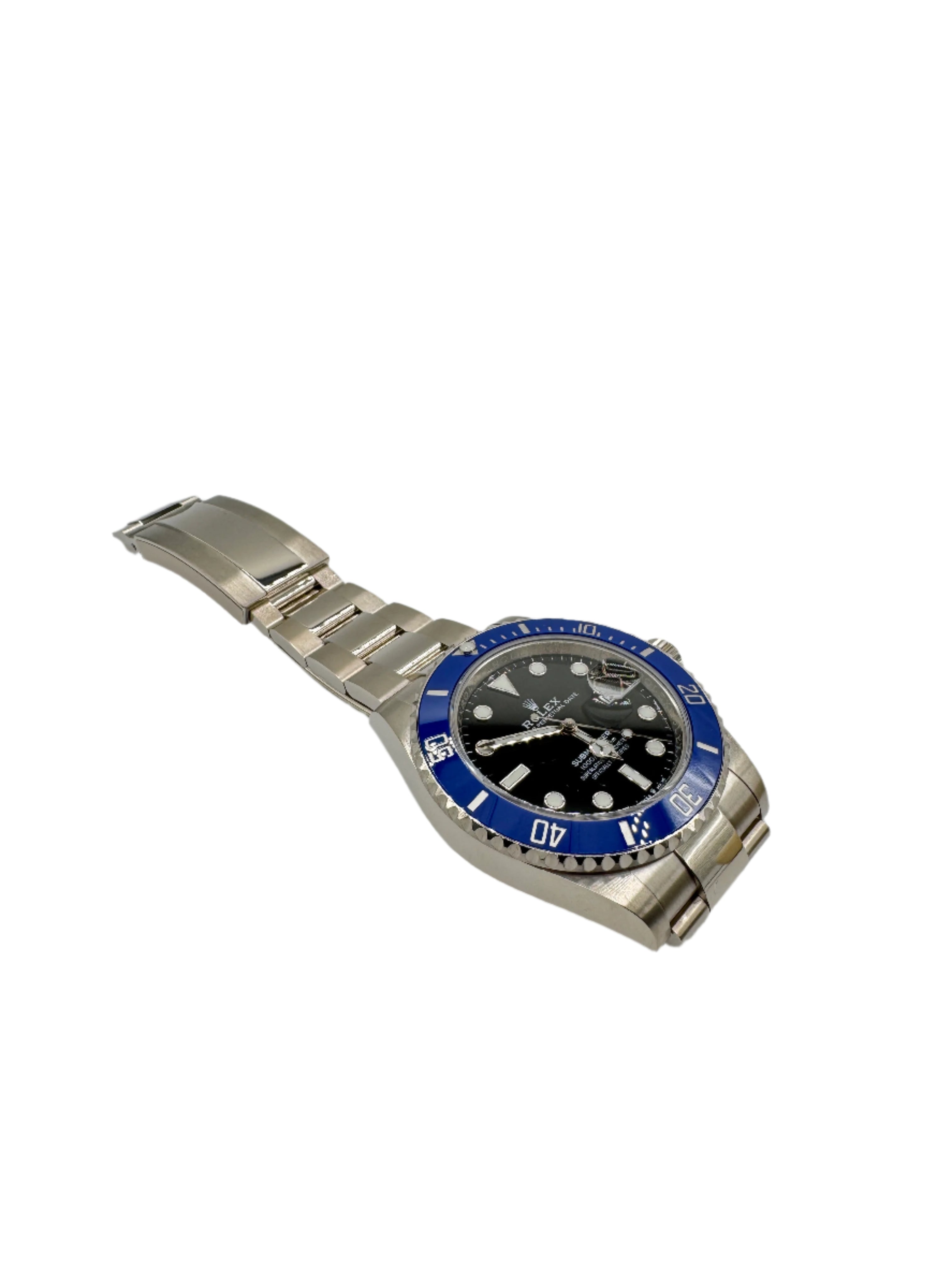 Rolex 41MM Submariner Date White Gold and Blue Ceramic Bezel and Black Dial