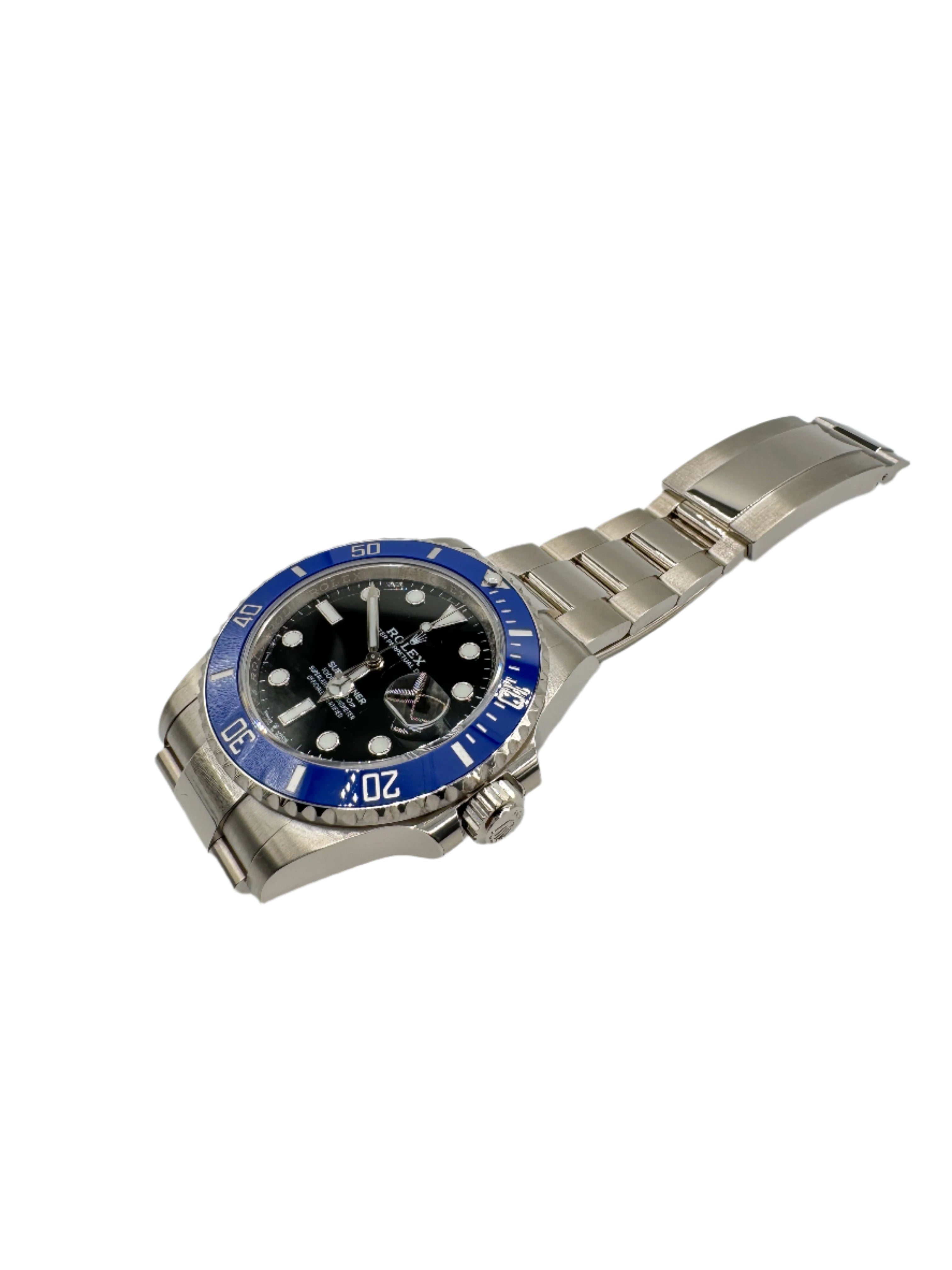 Rolex 41MM Submariner Date White Gold and Blue Ceramic Bezel and Black Dial