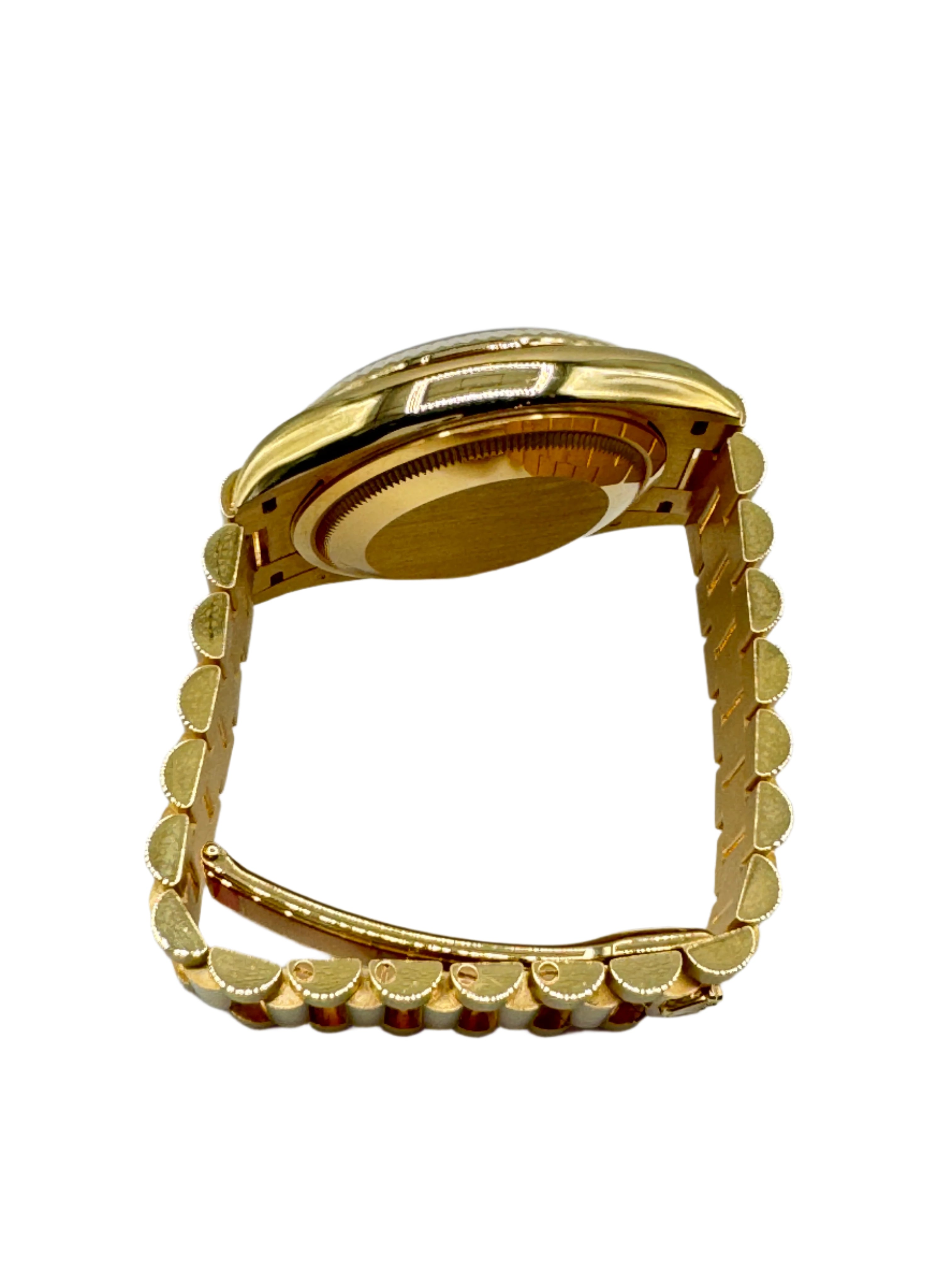 Rolex 36MM Day Date Yellow Gold and Dark Gray Dial with Diamonds