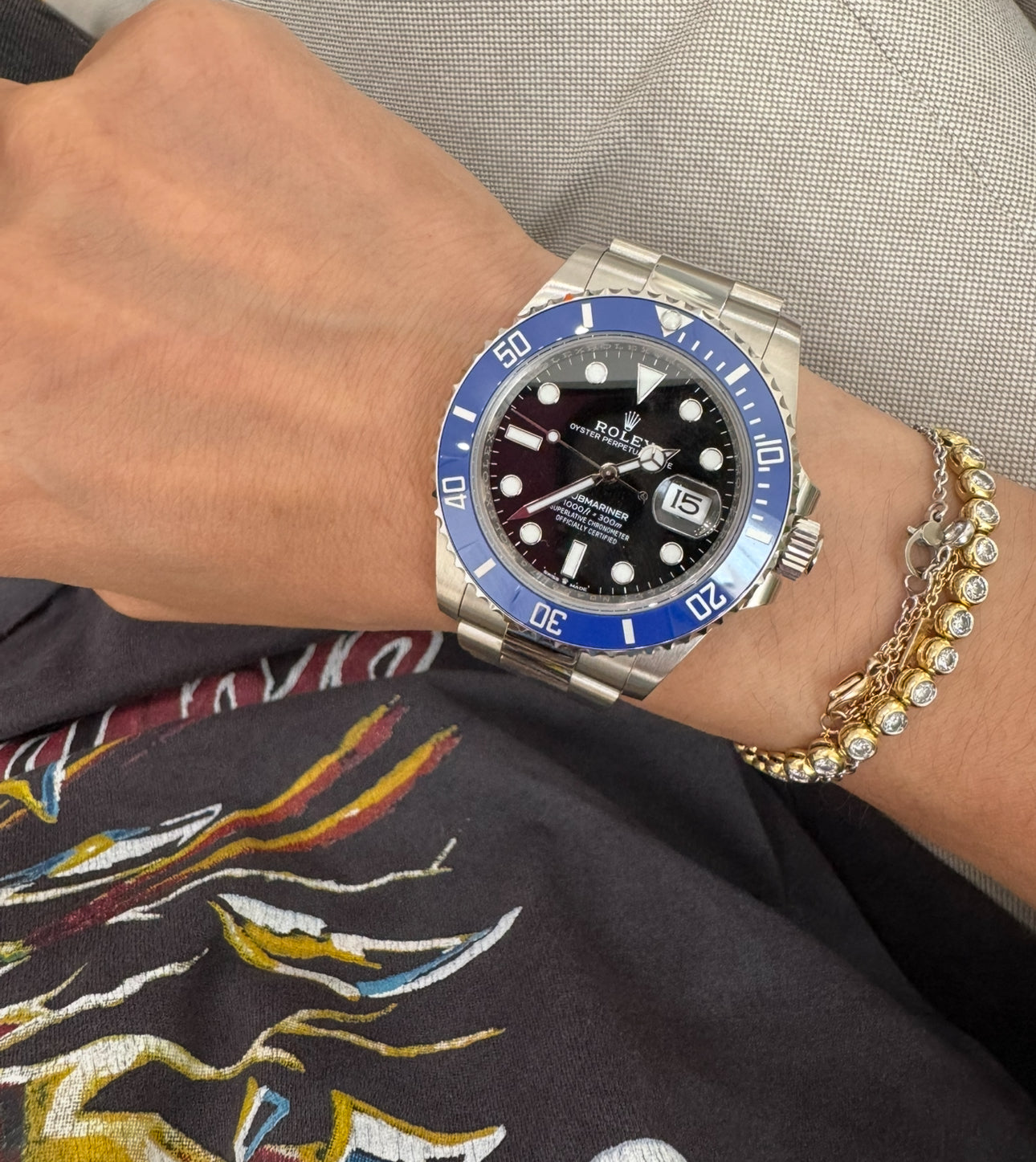 Rolex 41MM Submariner Date White Gold and Blue Ceramic Bezel and Black Dial