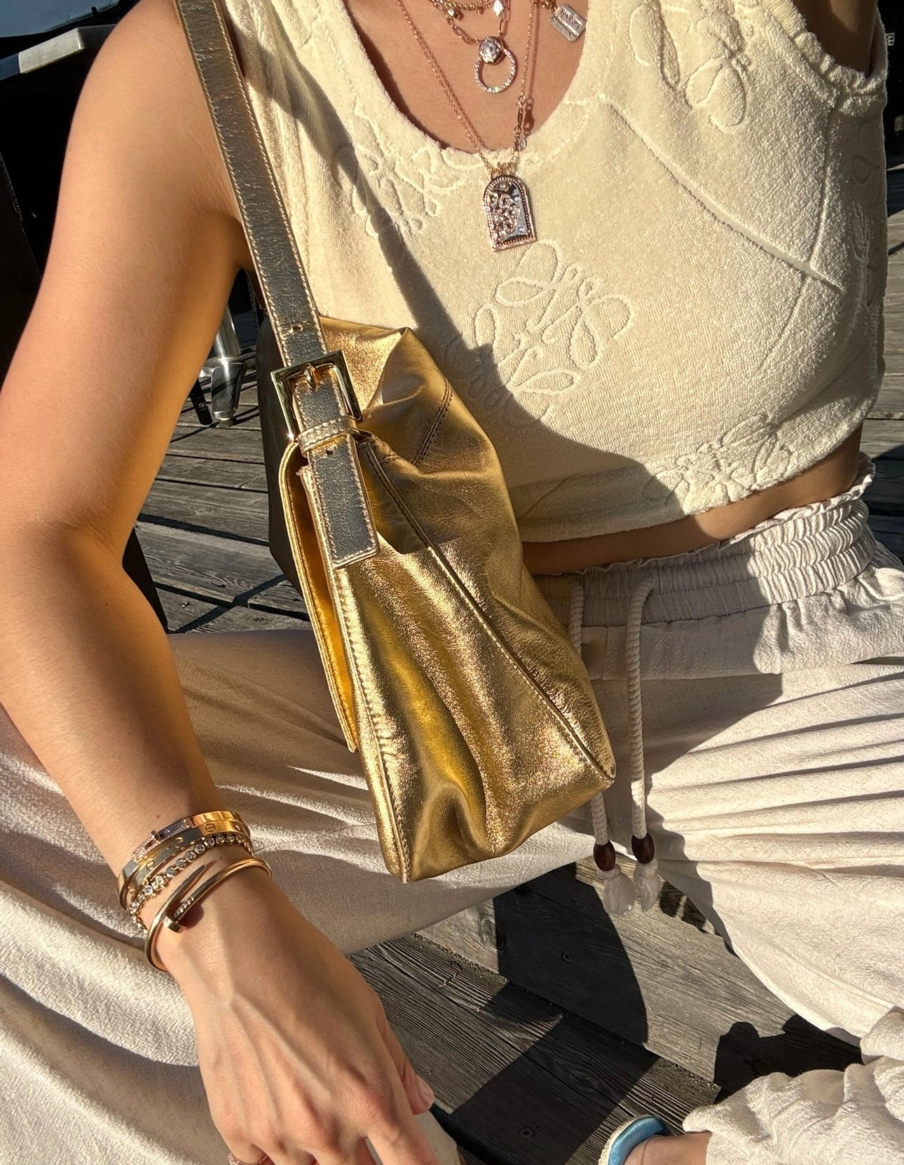 Fendi Gold Mamma Baguette
