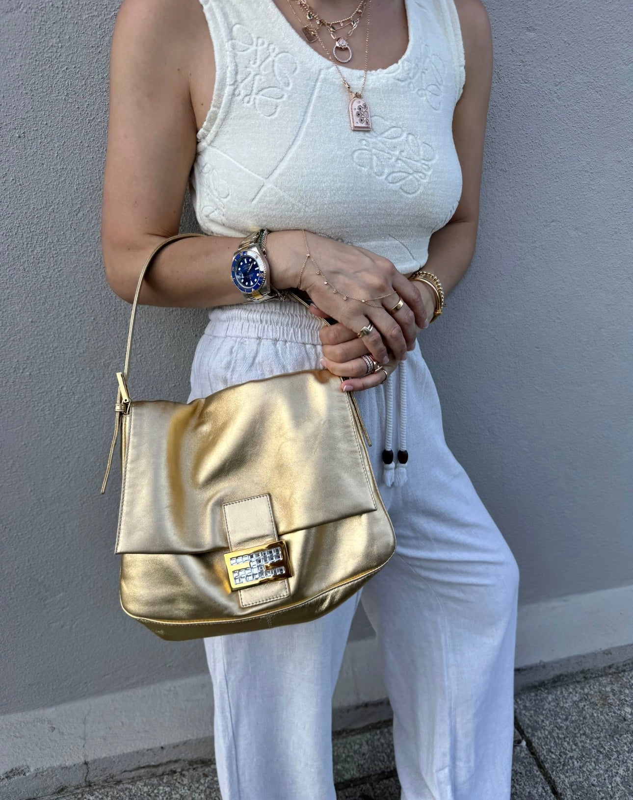 Fendi Gold Mamma Baguette