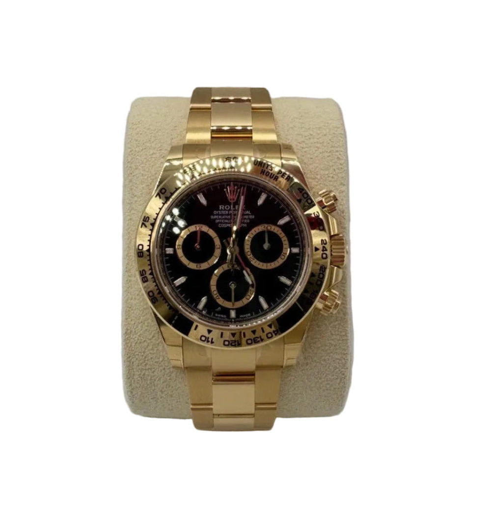 Rolex 40MM Cosmograph Daytona Yellow Gold with Black Dial