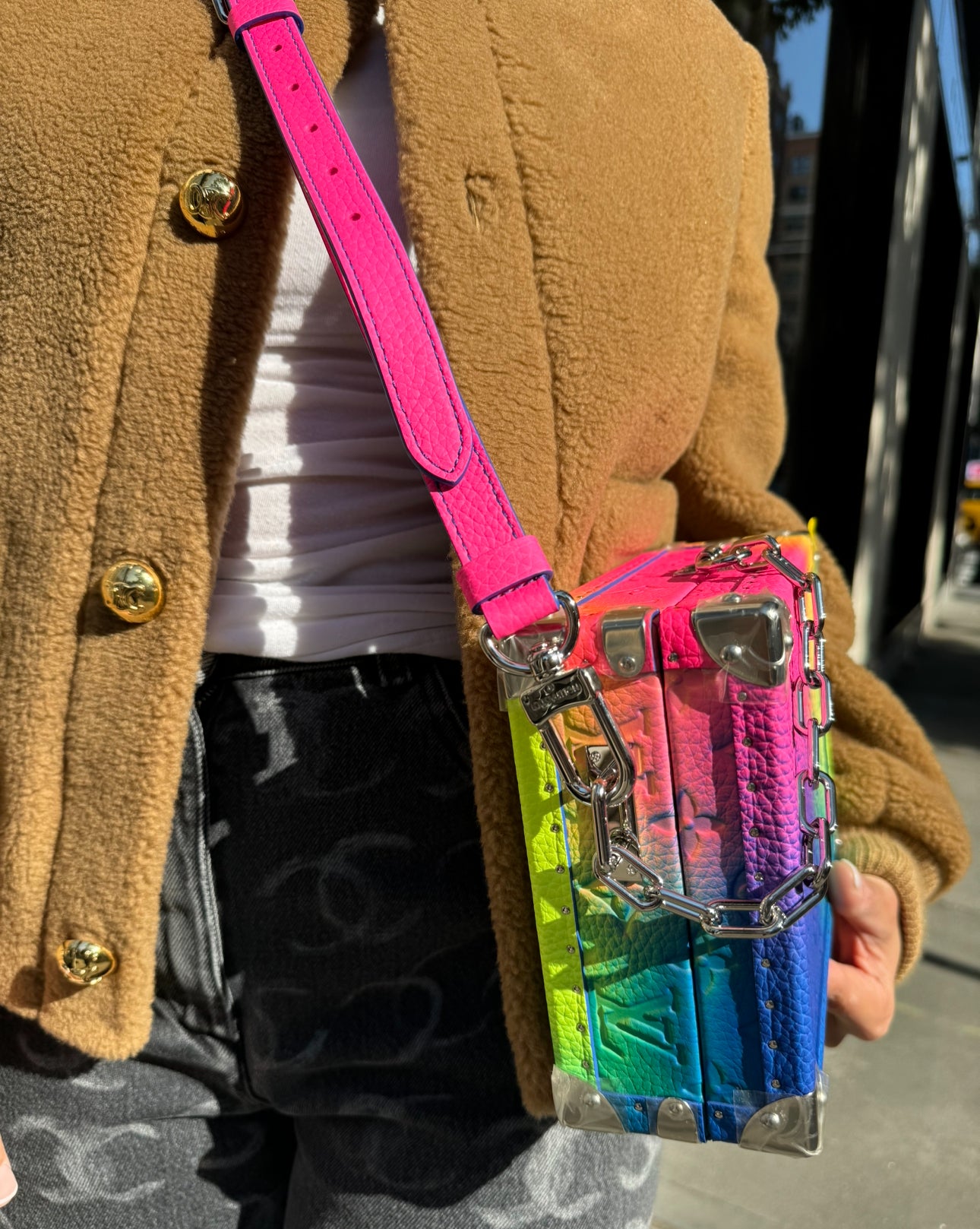 Louis Vuitton x Virgil Abloh Monogram Illusion Soft Trunk Multicolor Rainbow Bag