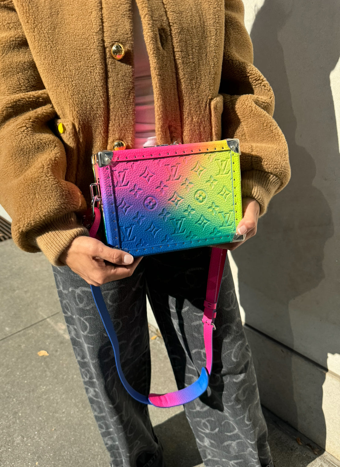 Louis Vuitton x Virgil Abloh Monogram Illusion Soft Trunk Multicolor Rainbow Bag