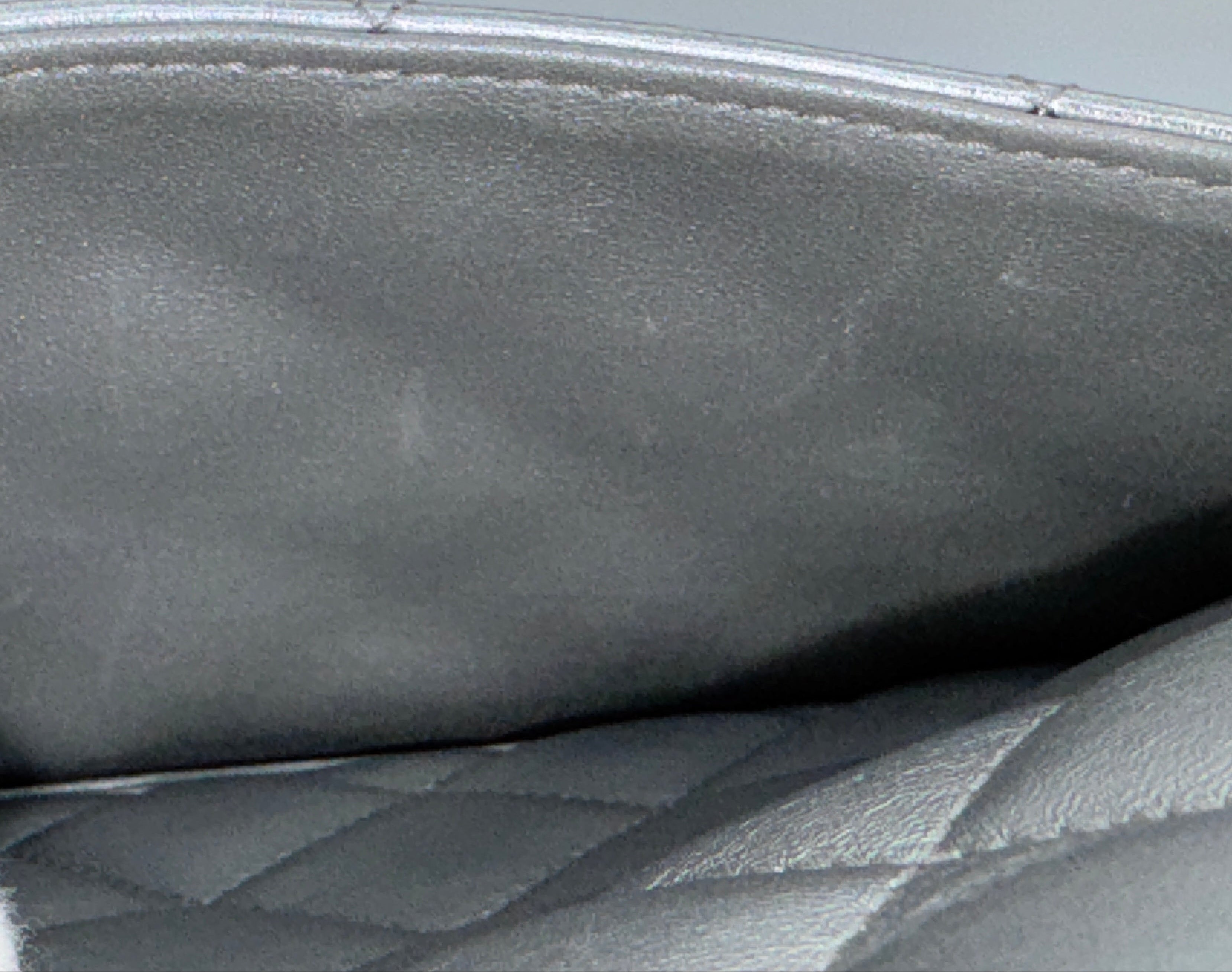 CHANEL Silver Metallic XXL Lambskin Flapbag