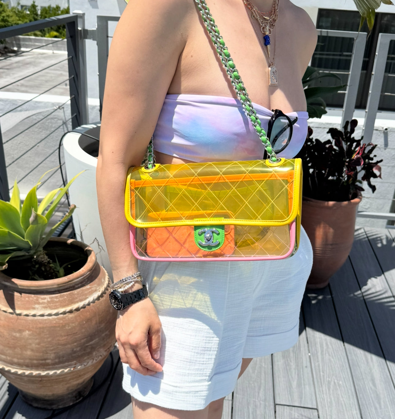 CHANEL Coco Splash PVC Flapbag
