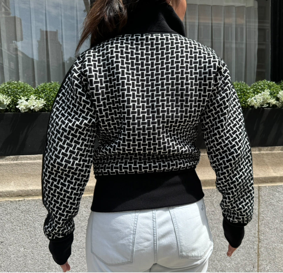 Hermes Black and White Zipper Jacket