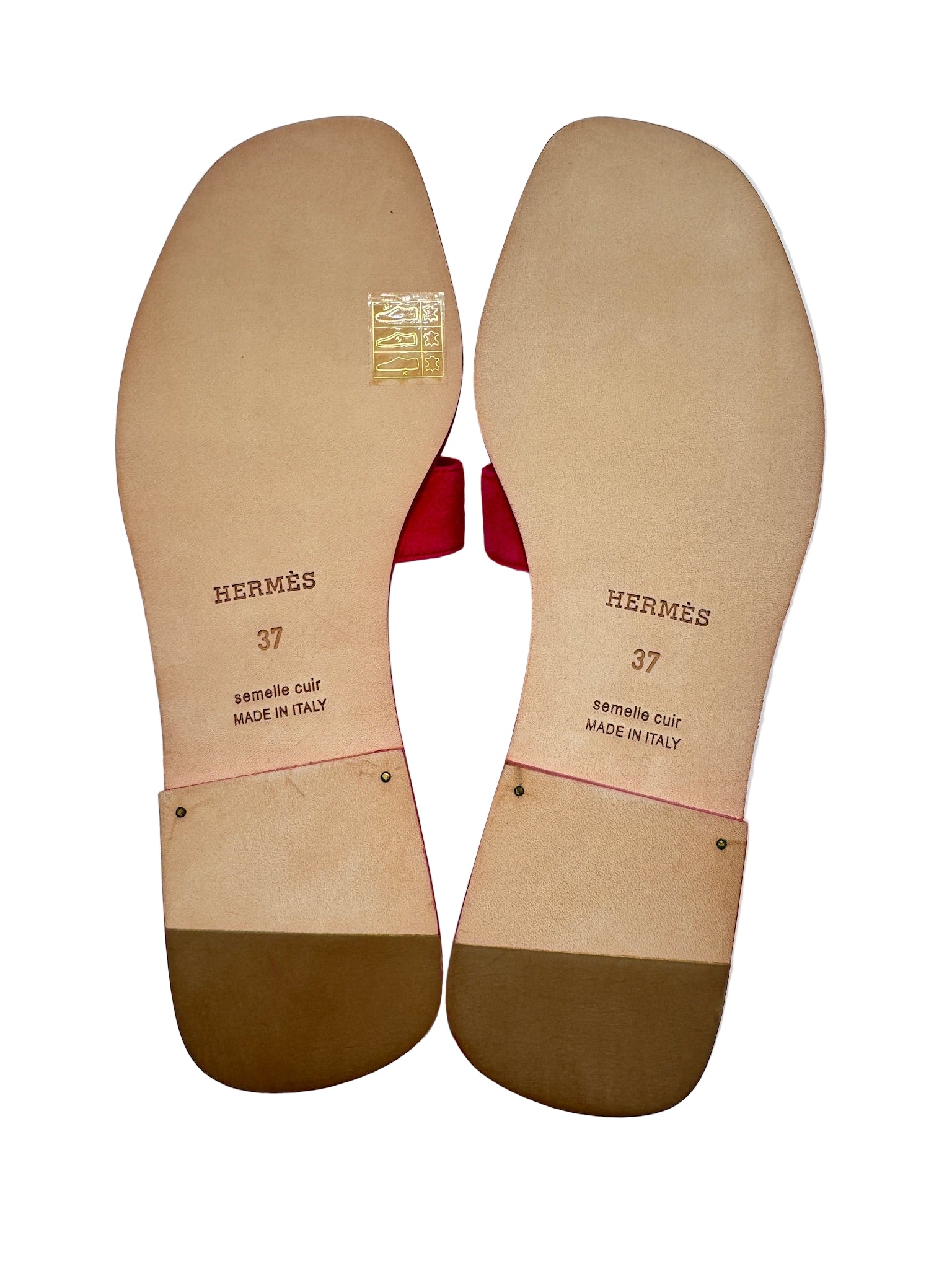 Hermès Hot Pink Suede Oran Sandals