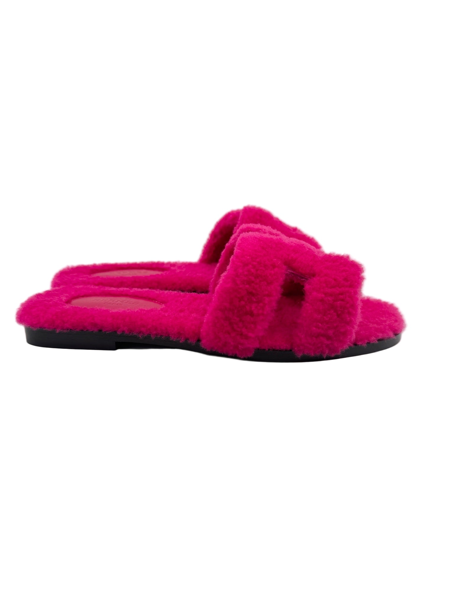 Hermès Hot Pink Shearling Orans