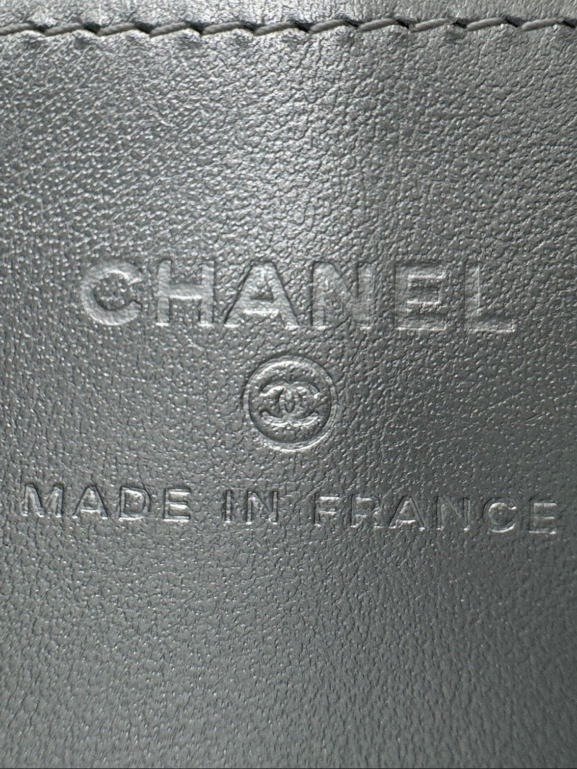 CHANEL Silver Metallic Micro Flapbag