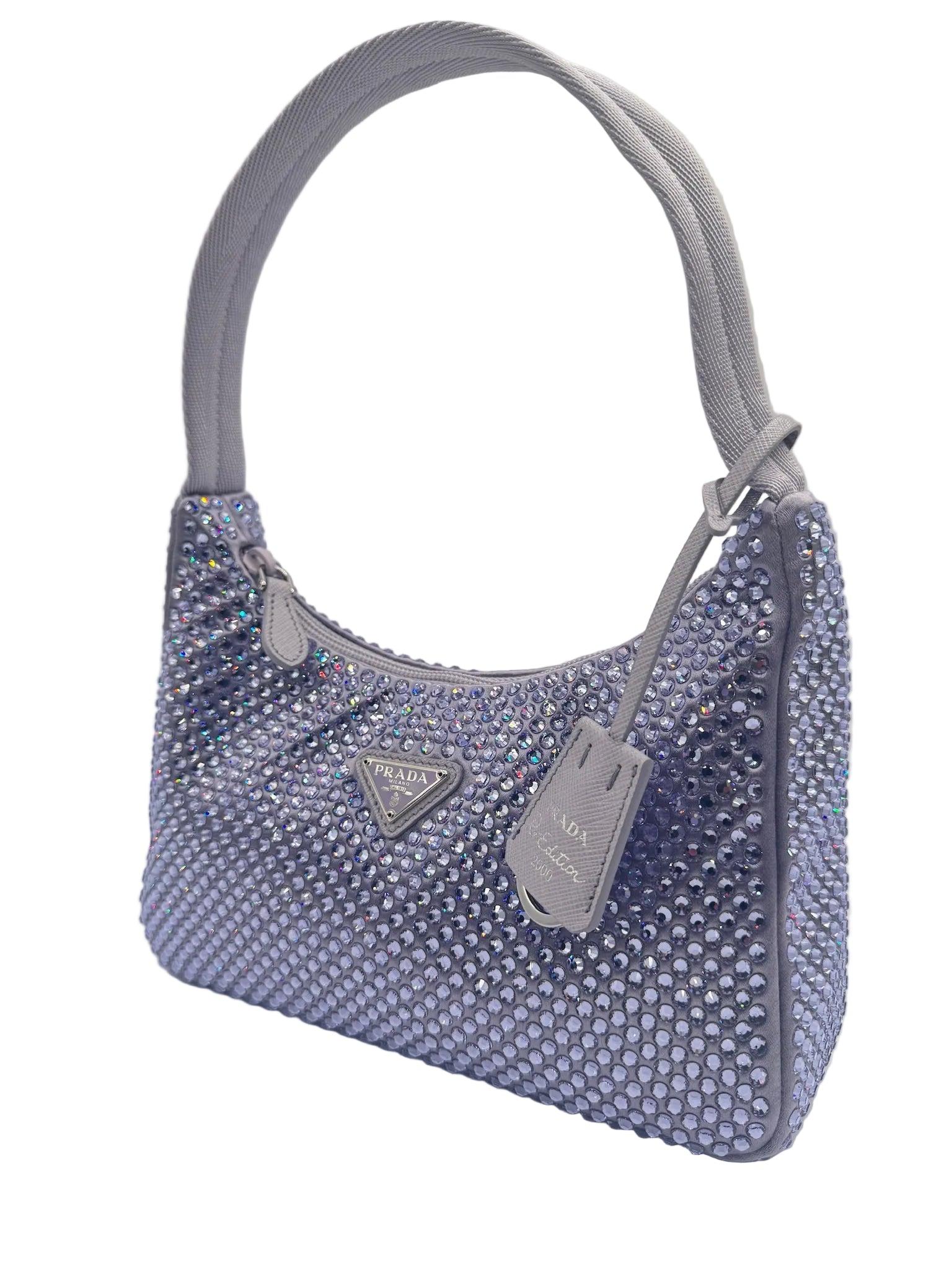 Prada Purple Crystal Mini Re-Edition Bag