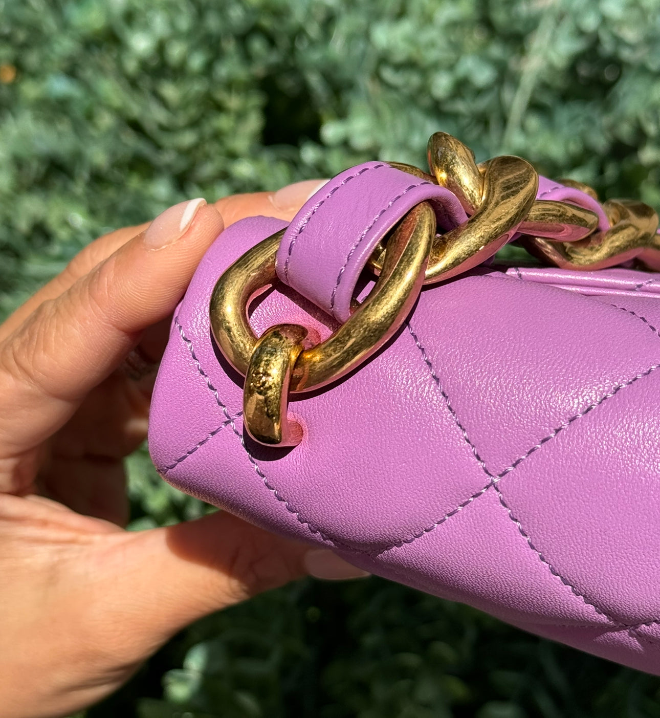 Chanel Purple Leather Funky Town Flapbag