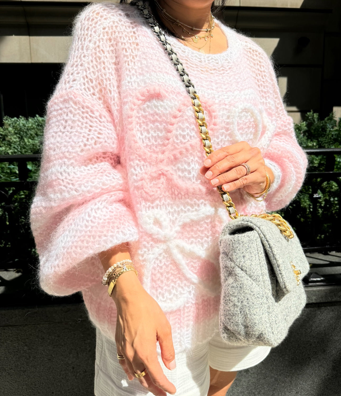 Chanel 19 Gray Ecru Tweed Small Flapbag