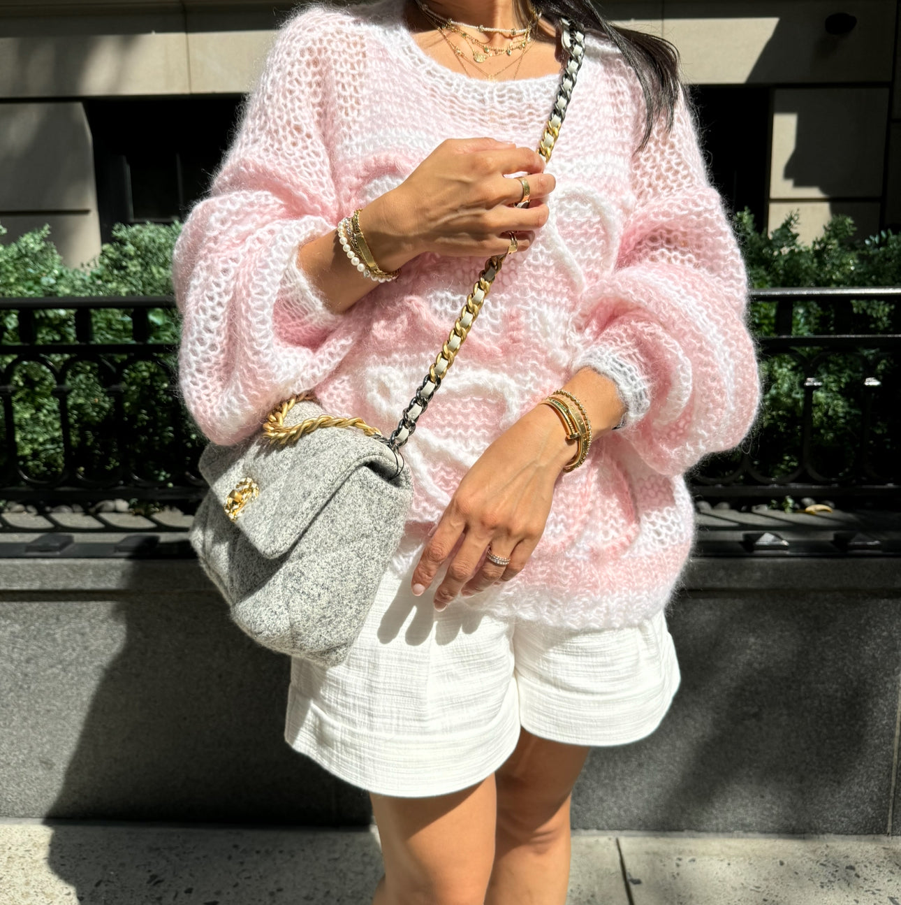 Chanel 19 Gray Ecru Tweed Small Flapbag