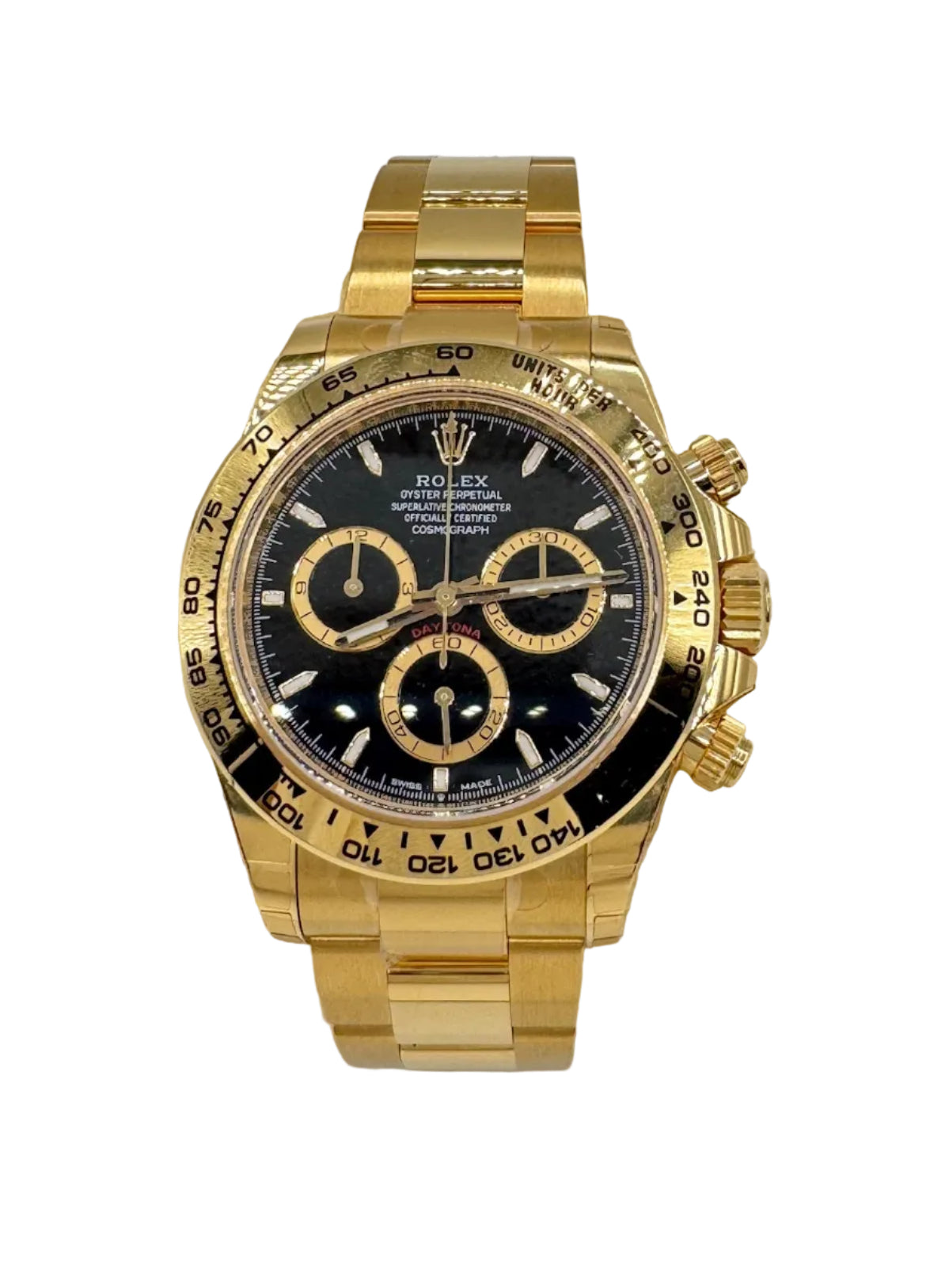 Rolex 40MM Cosmograph Daytona Yellow Gold with Black Dial