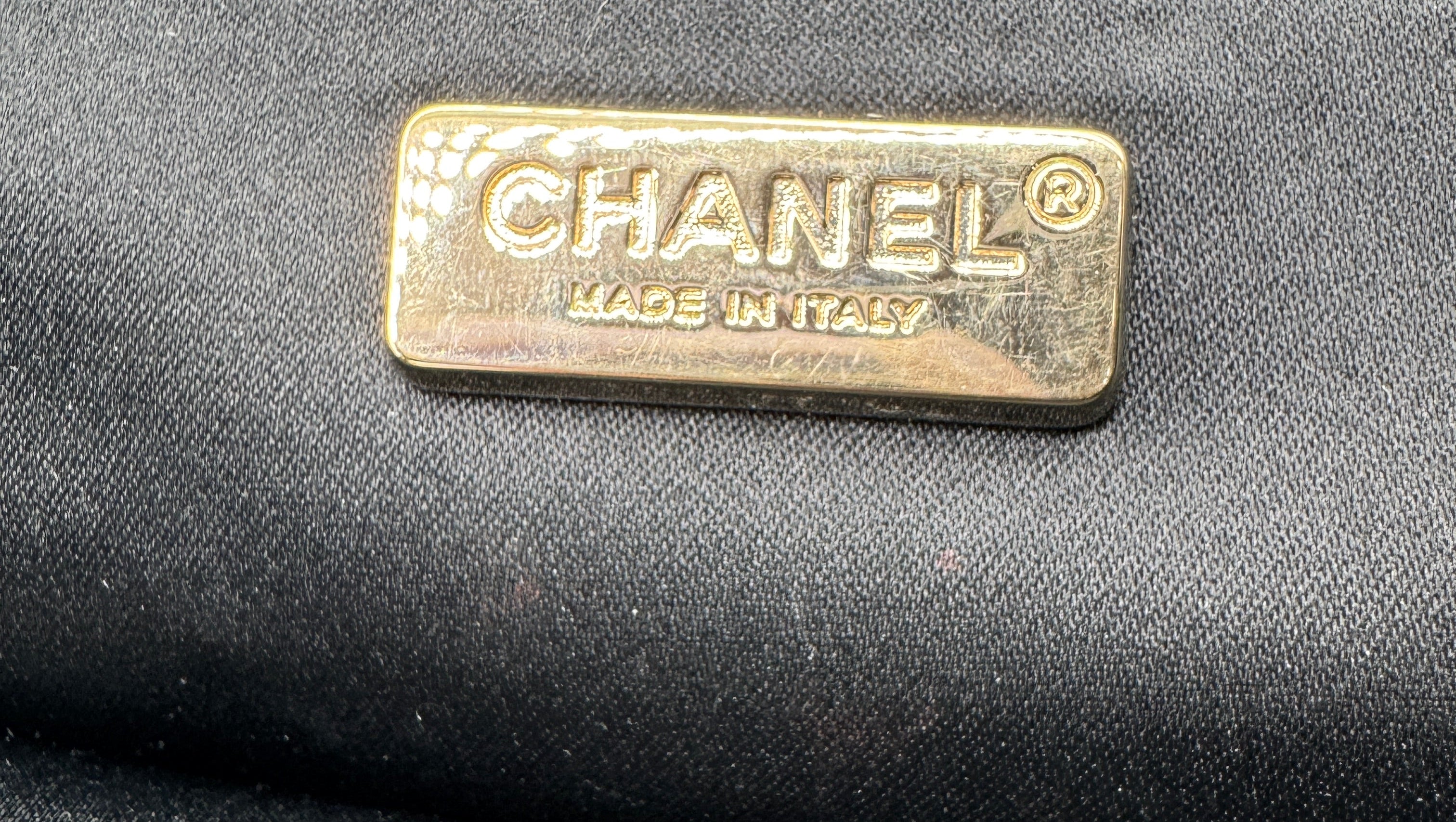 Chanel 2019 SS Black with White Pearls Mini Classic Flapbag