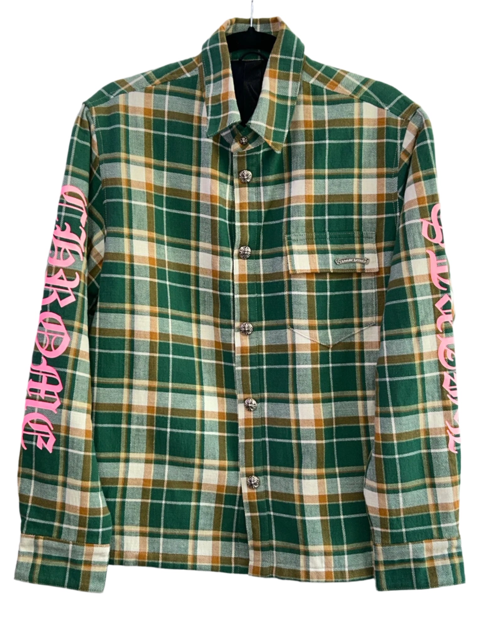 Chrome Hearts Green Flannel Plaid Jacket