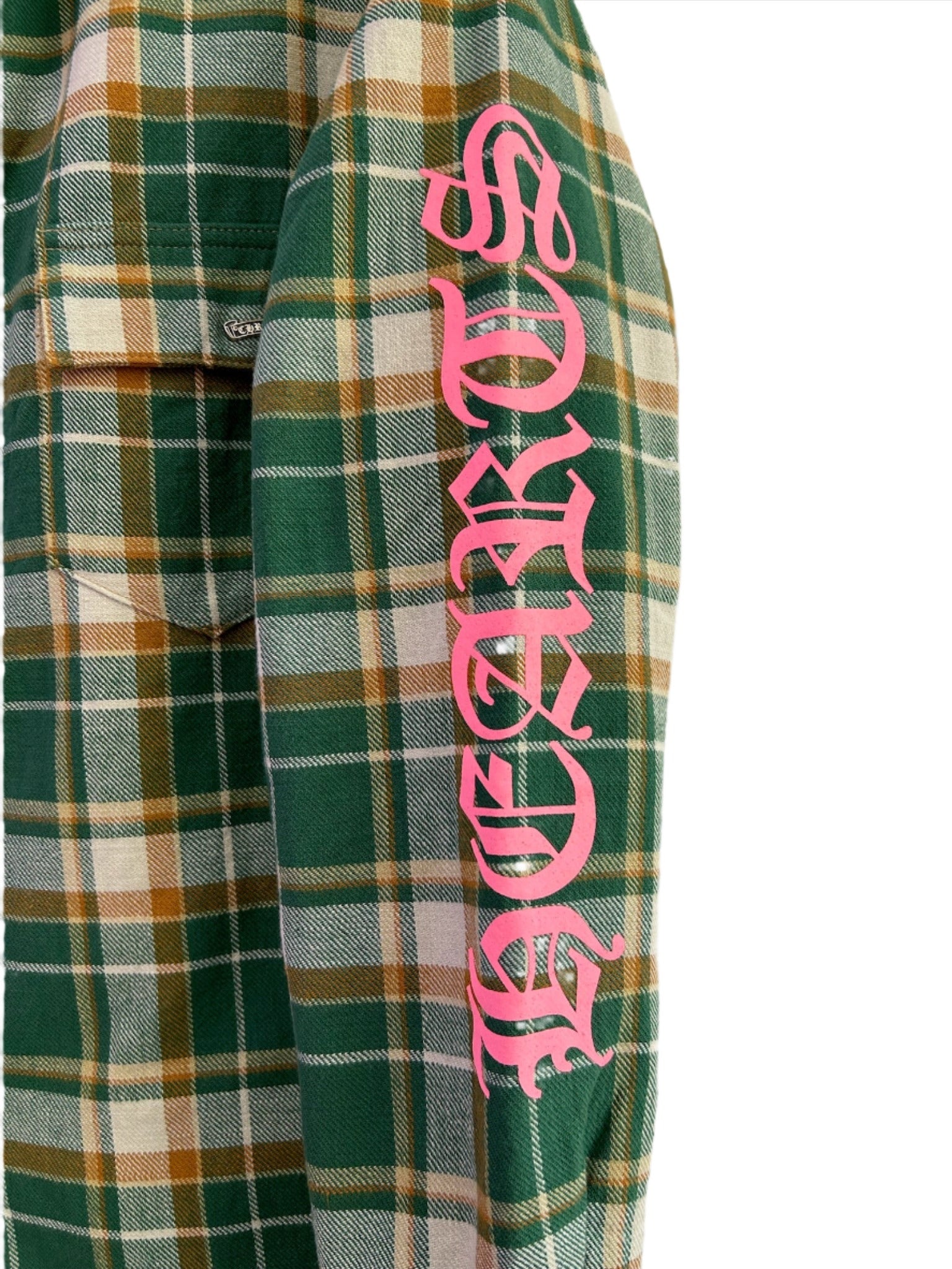 Chrome Hearts Green Flannel Plaid Jacket