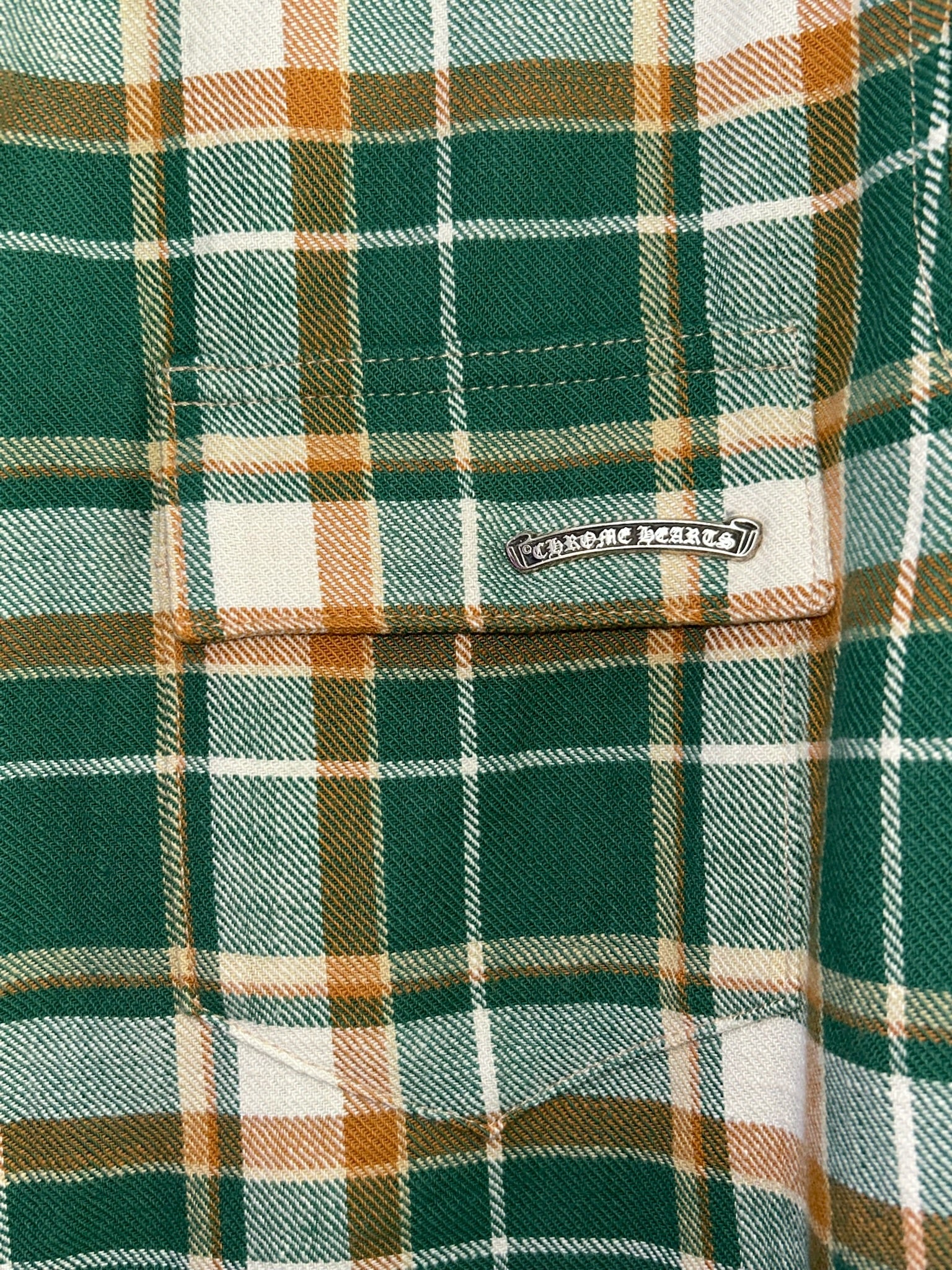 Chrome Hearts Green Flannel Plaid Jacket