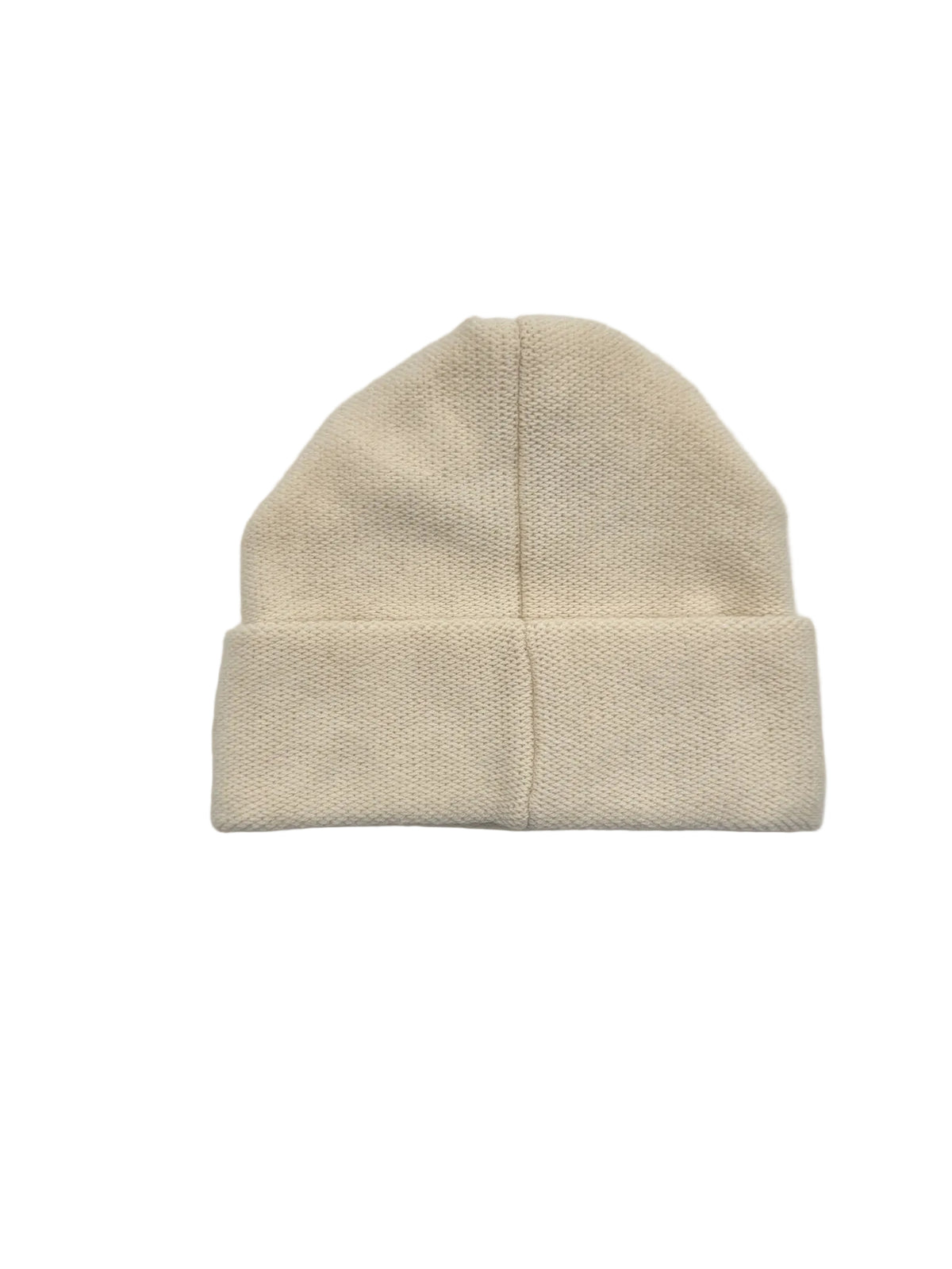 Chanel White Ivory Beanie with Black CC Logo
