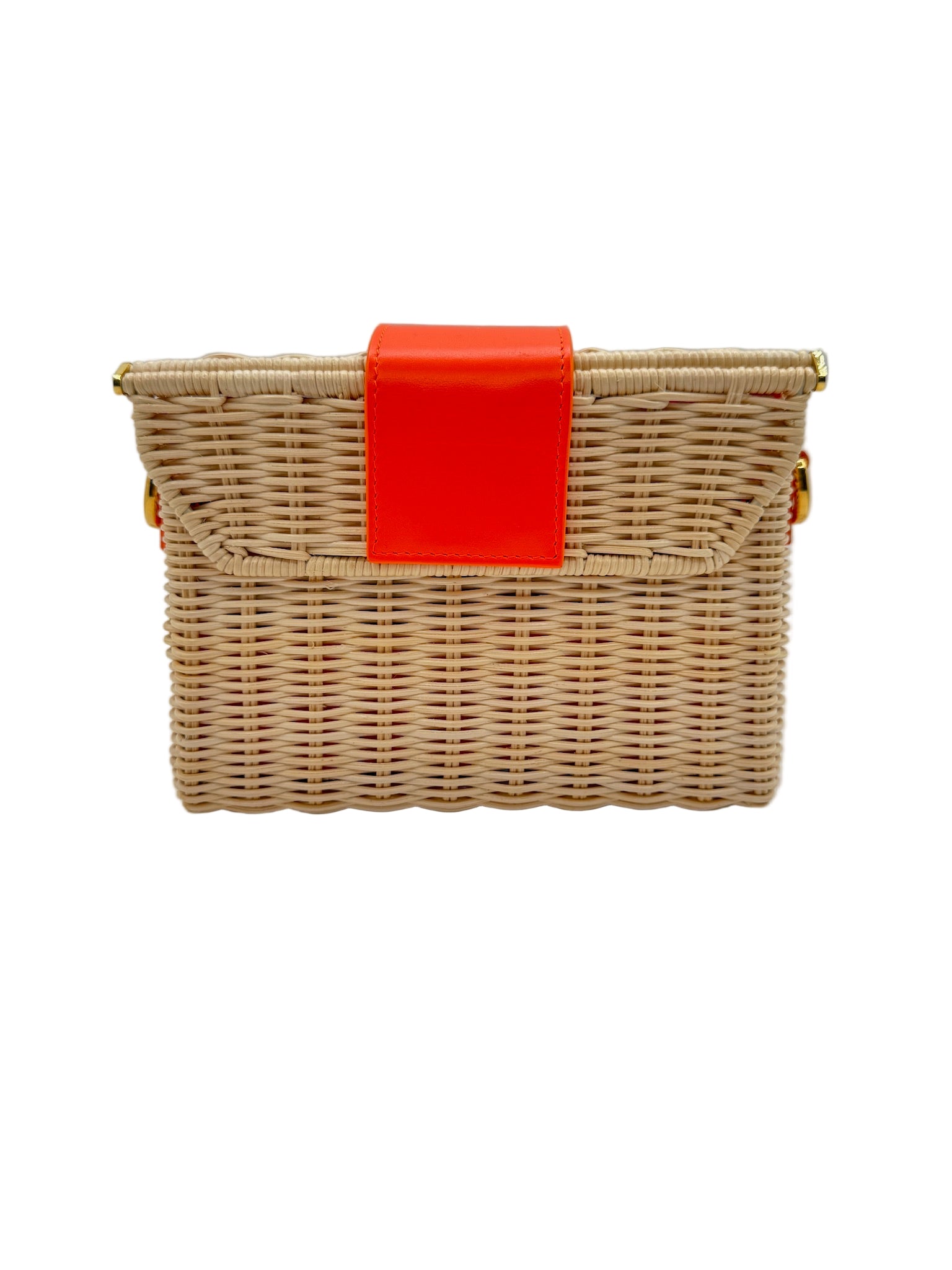Dior Orange Wicker 30 Montaigne Bag