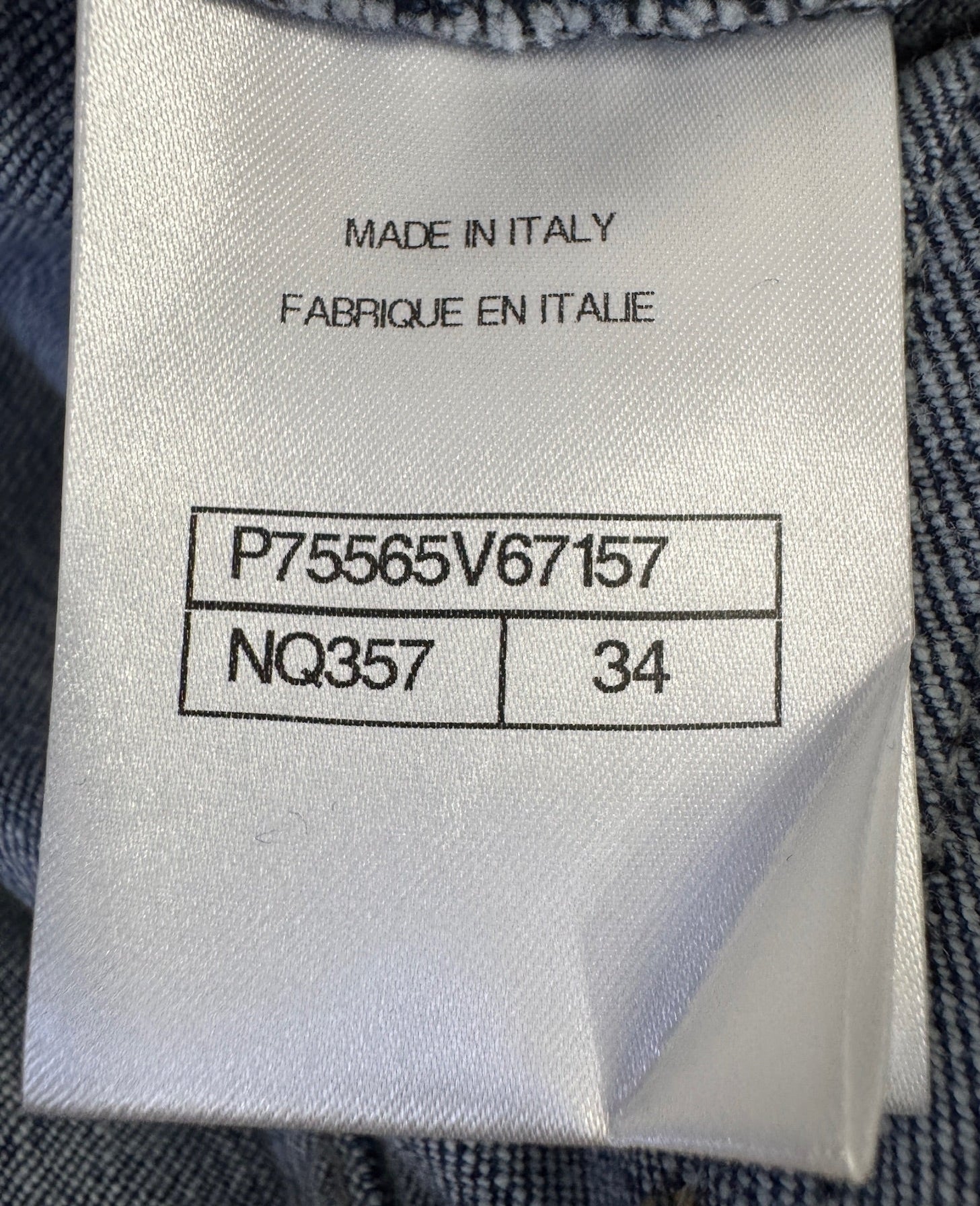 Chanel Blue Denim Skinny Jeans With CC Logos