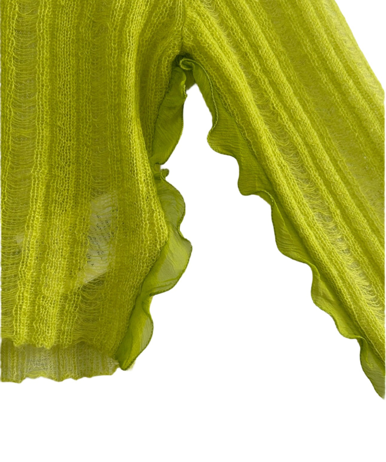 Fendi Lime Green Long Sleeve Top