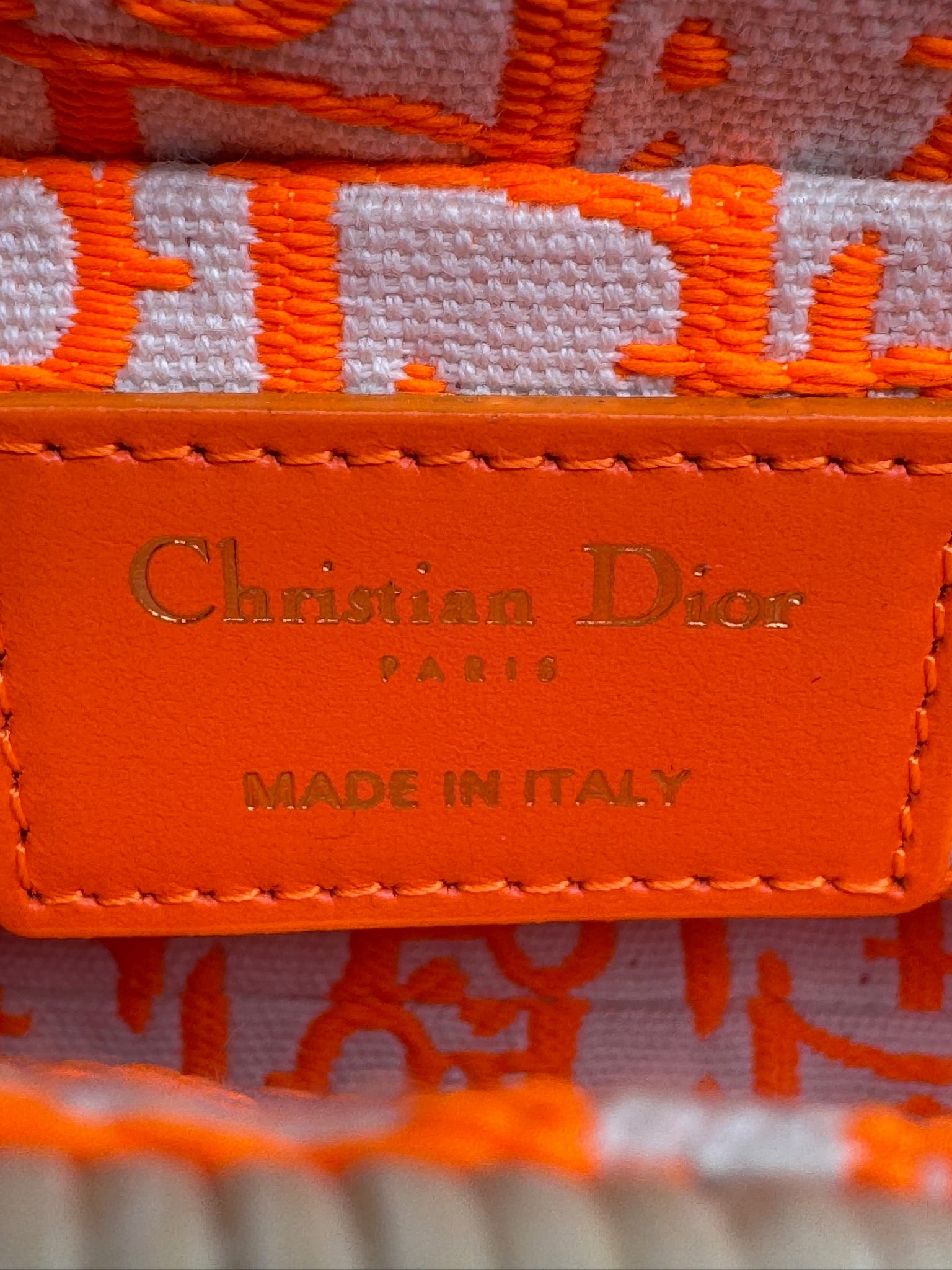 Dior Orange Wicker 30 Montaigne Bag
