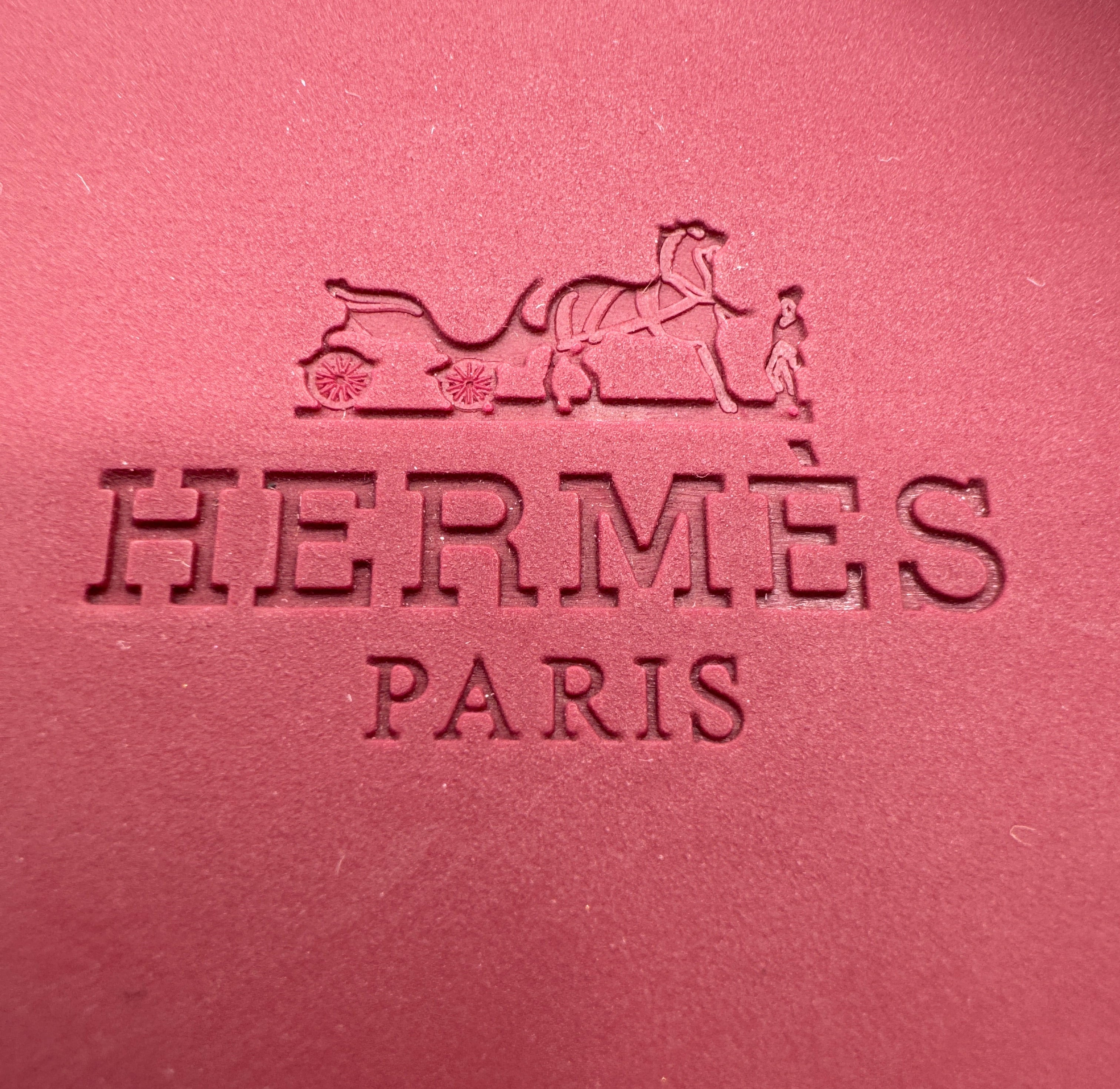 Hermès Burgundy Rouge H Island Jelly Sandals
