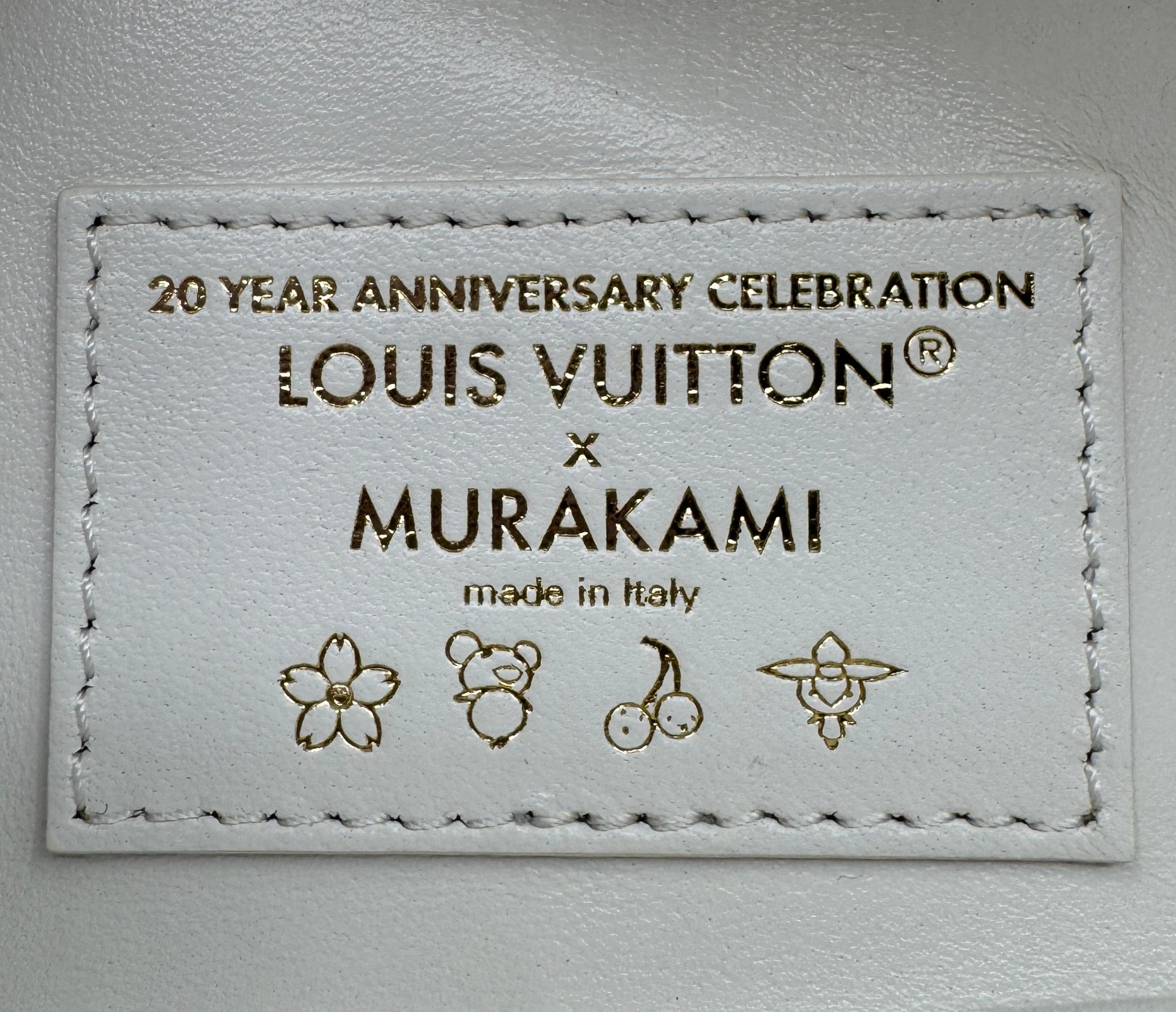 Louis Vuitton X Takashi Murakami White Mink Bumbag With Ostrich and Multicolors Monogram