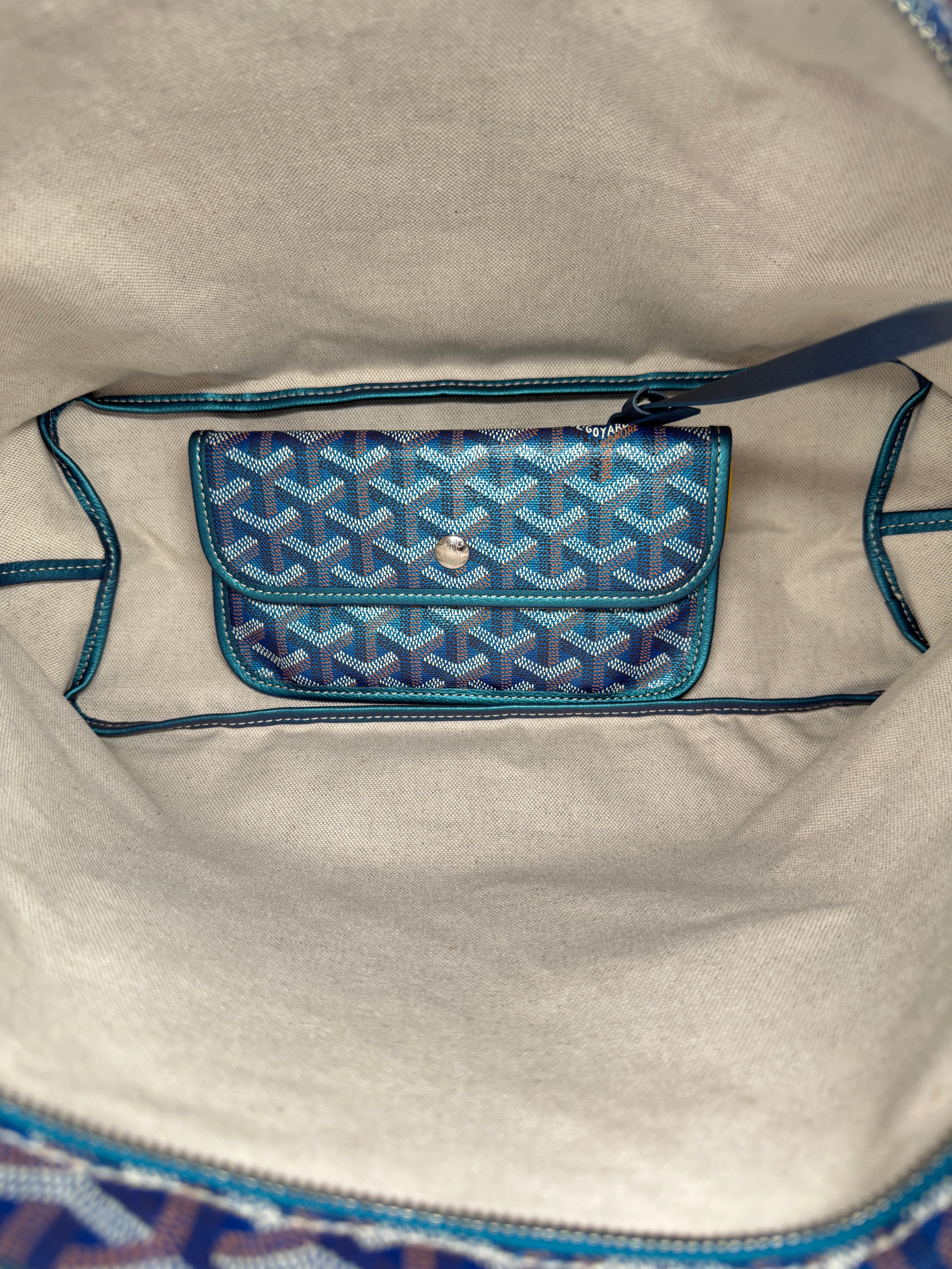 Goyard Boheme Blue Pearly Iridescent Hobo Bag