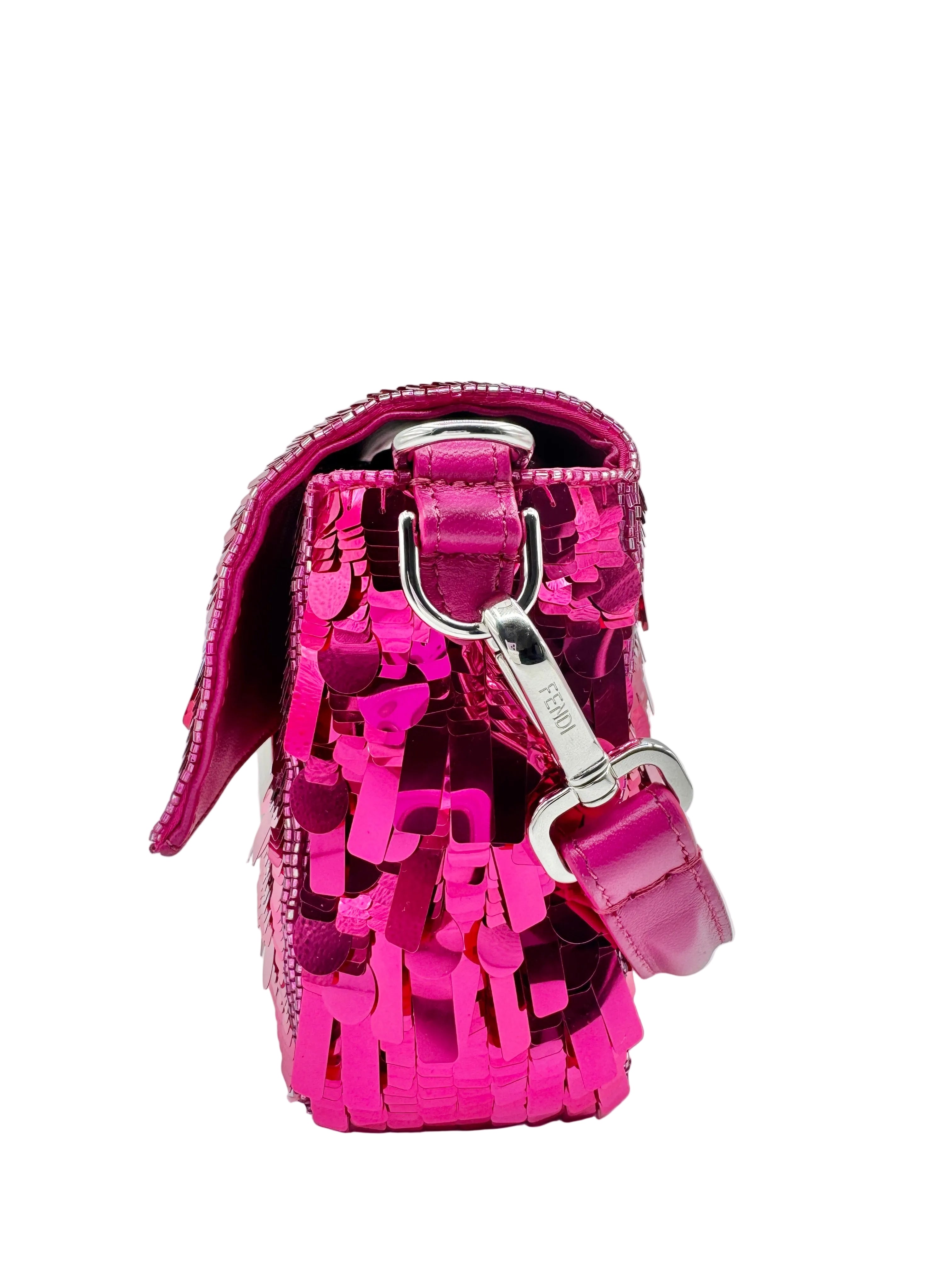 FENDI Pink Sequins Baguette