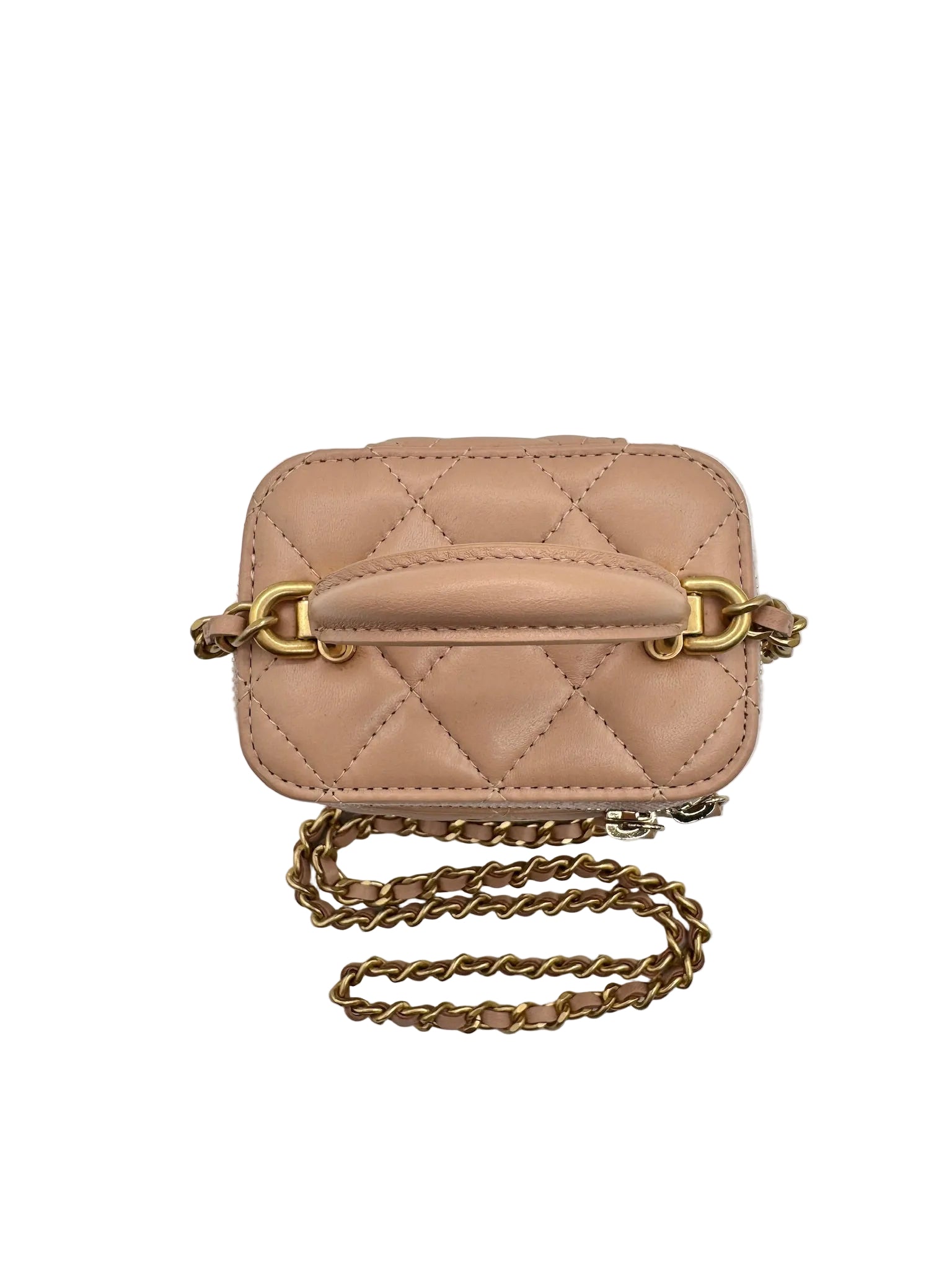 Chanel Beige Mini Top Handle Vanity Bag