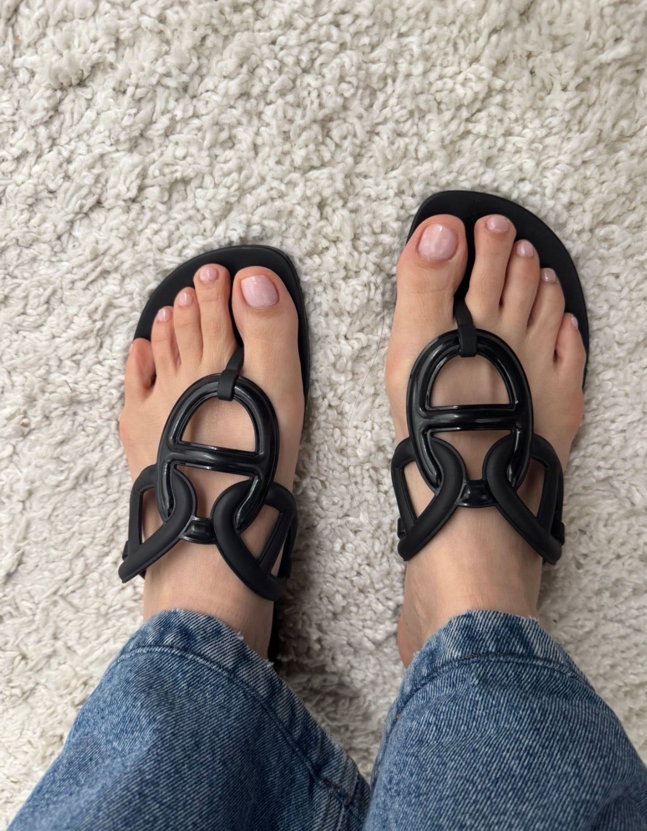 Hermès Egerie Black Sandal