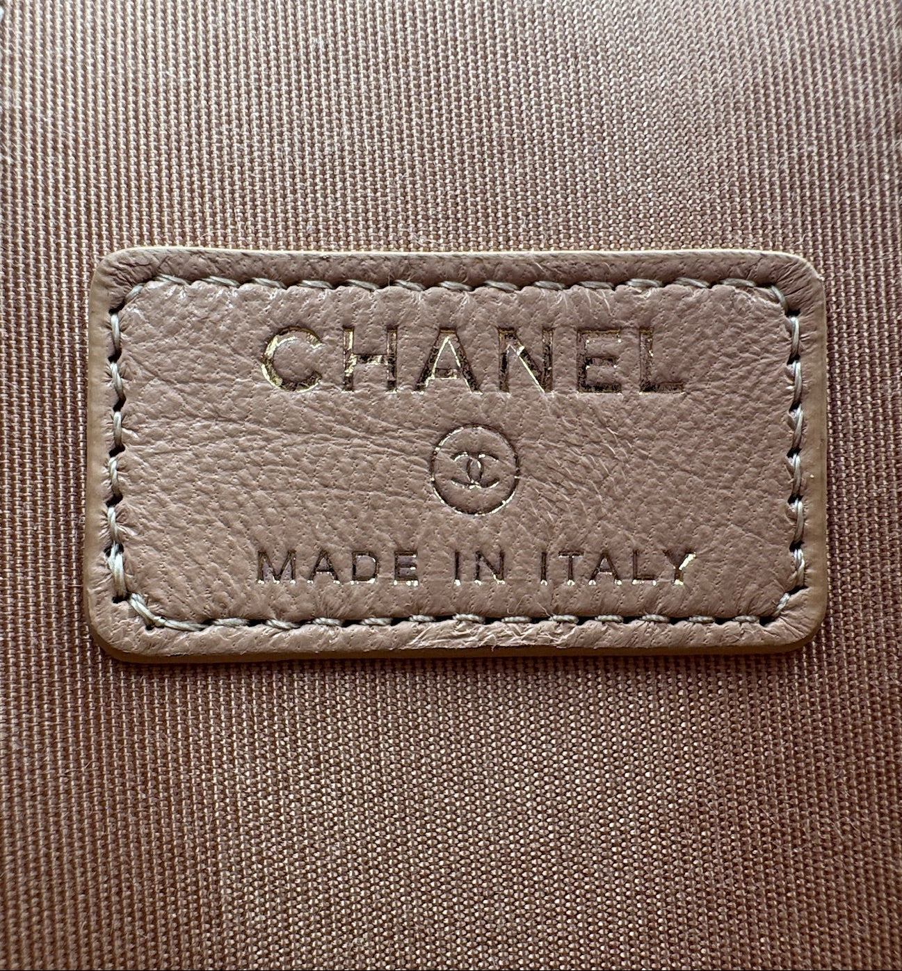 Chanel Beige Mini Top Handle Vanity Bag