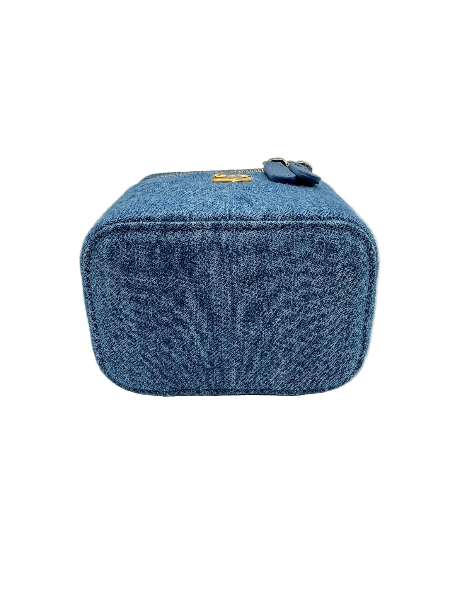 Chanel Blue Denim Pearl Crush Mini Vanity Bag